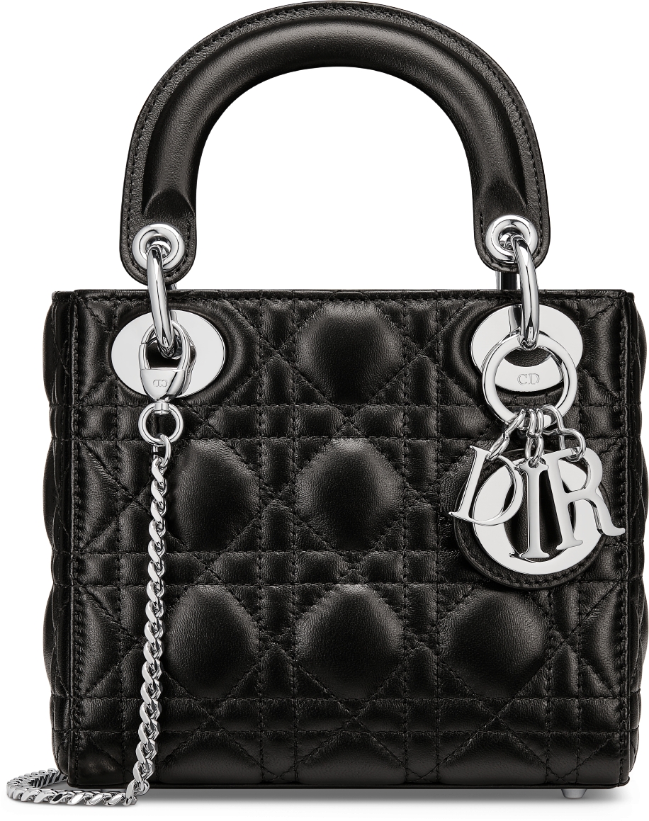 DIOR Mini Lady Dior Bag Black Cannage Lambskin Women