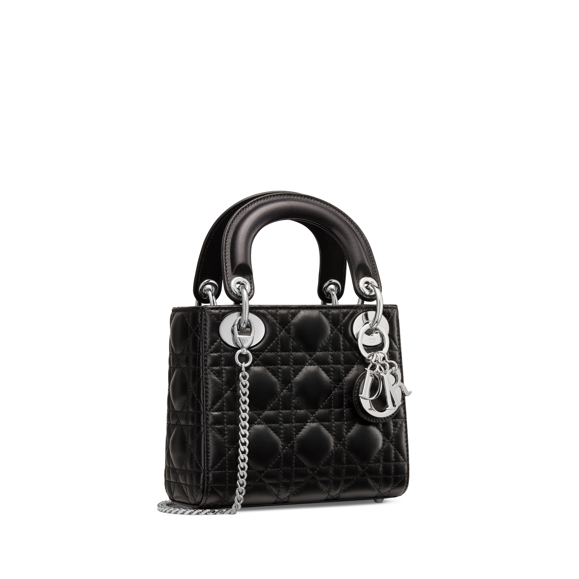 Mini Lady Dior Bag Black Cannage Lambskin E03