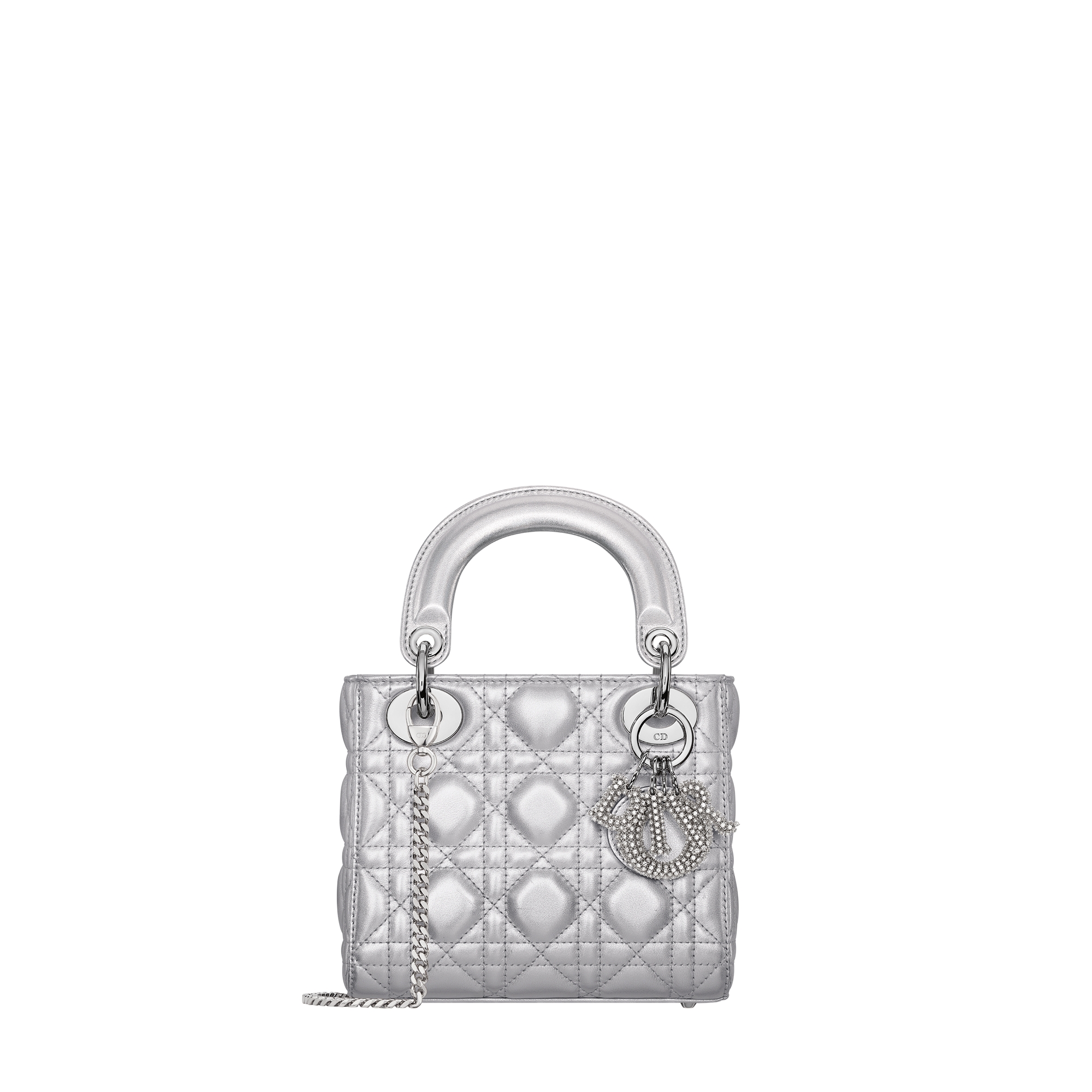 DIOR | Lady Dior バッグ ミニ メタリック カナージュ カーフスキン