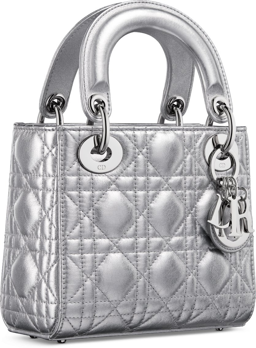 Mini Lady Dior Bag Three quarter closed view