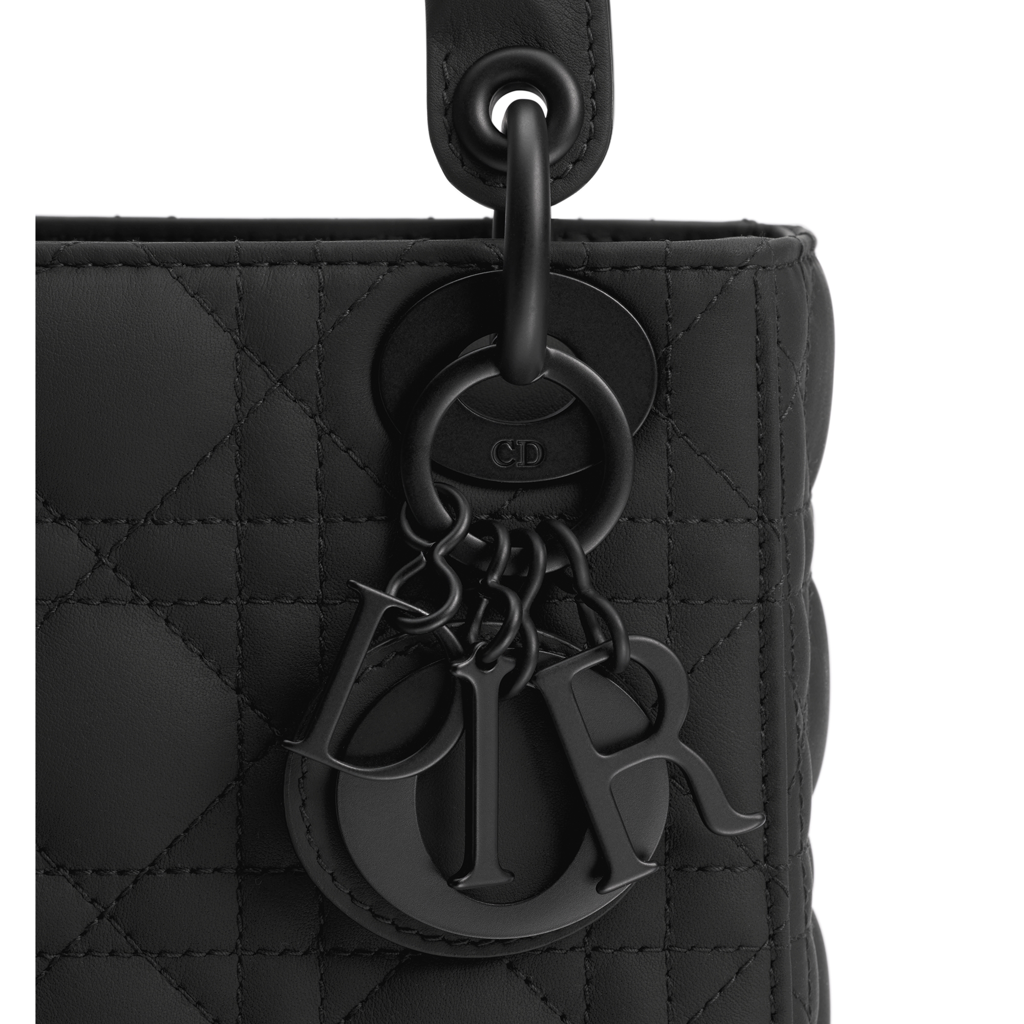 Mini Lady Dior Bag Black Ultramatte Cannage Calfskin E09