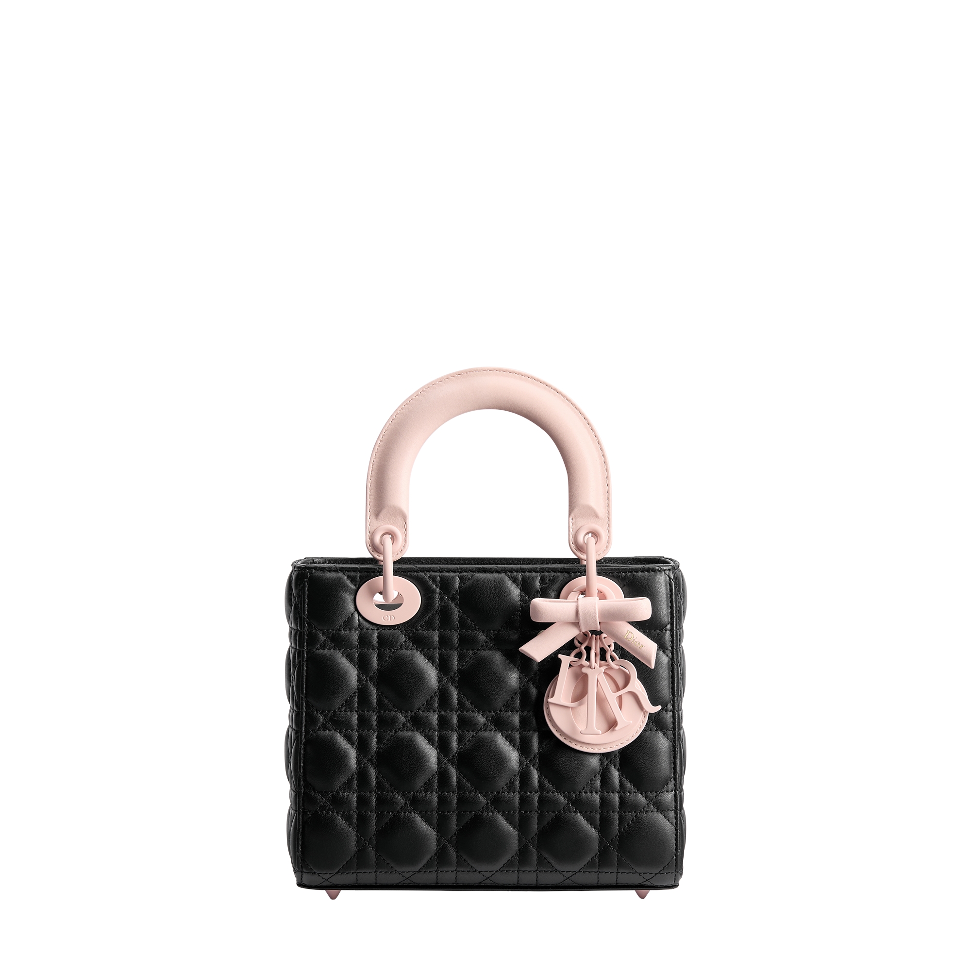 Lady Dior ストラップ付き バッグ スモール ブラック & エクスヘイル
