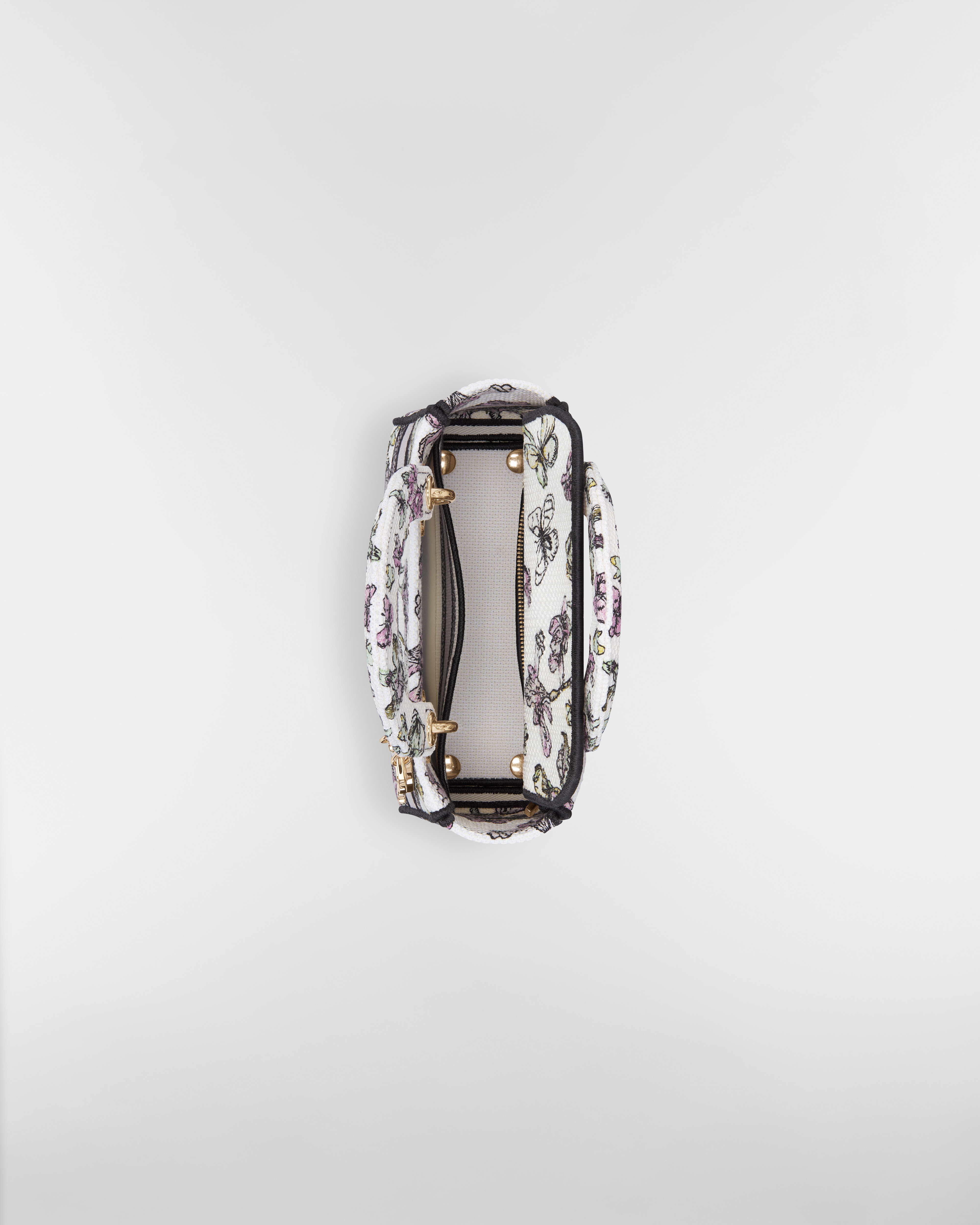 Bolso pequeño Lady D-Lite Bordado Butterflies & Iris latte multicolor E06