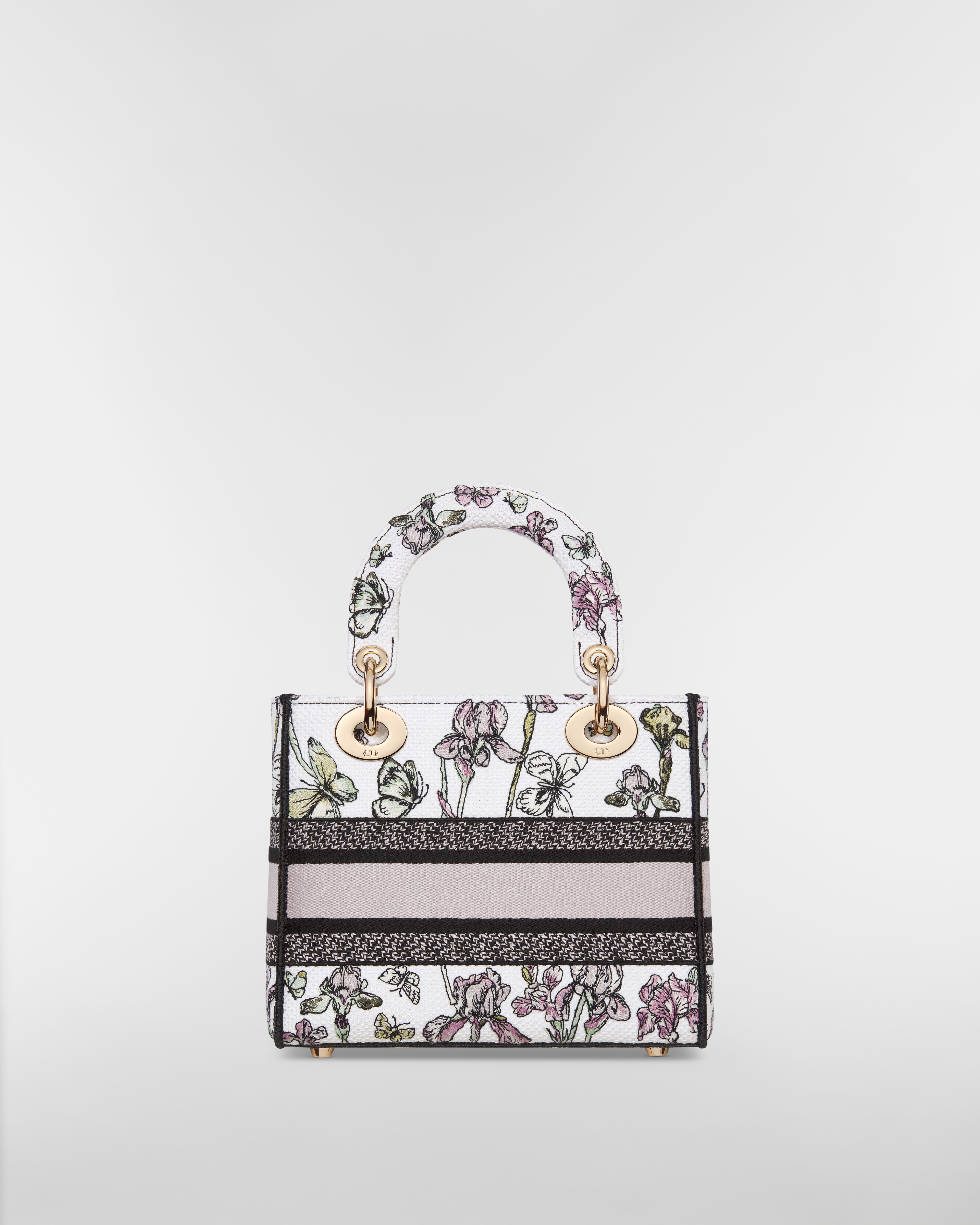 Bolso pequeño Lady D-Lite Bordado Butterflies & Iris latte multicolor E08