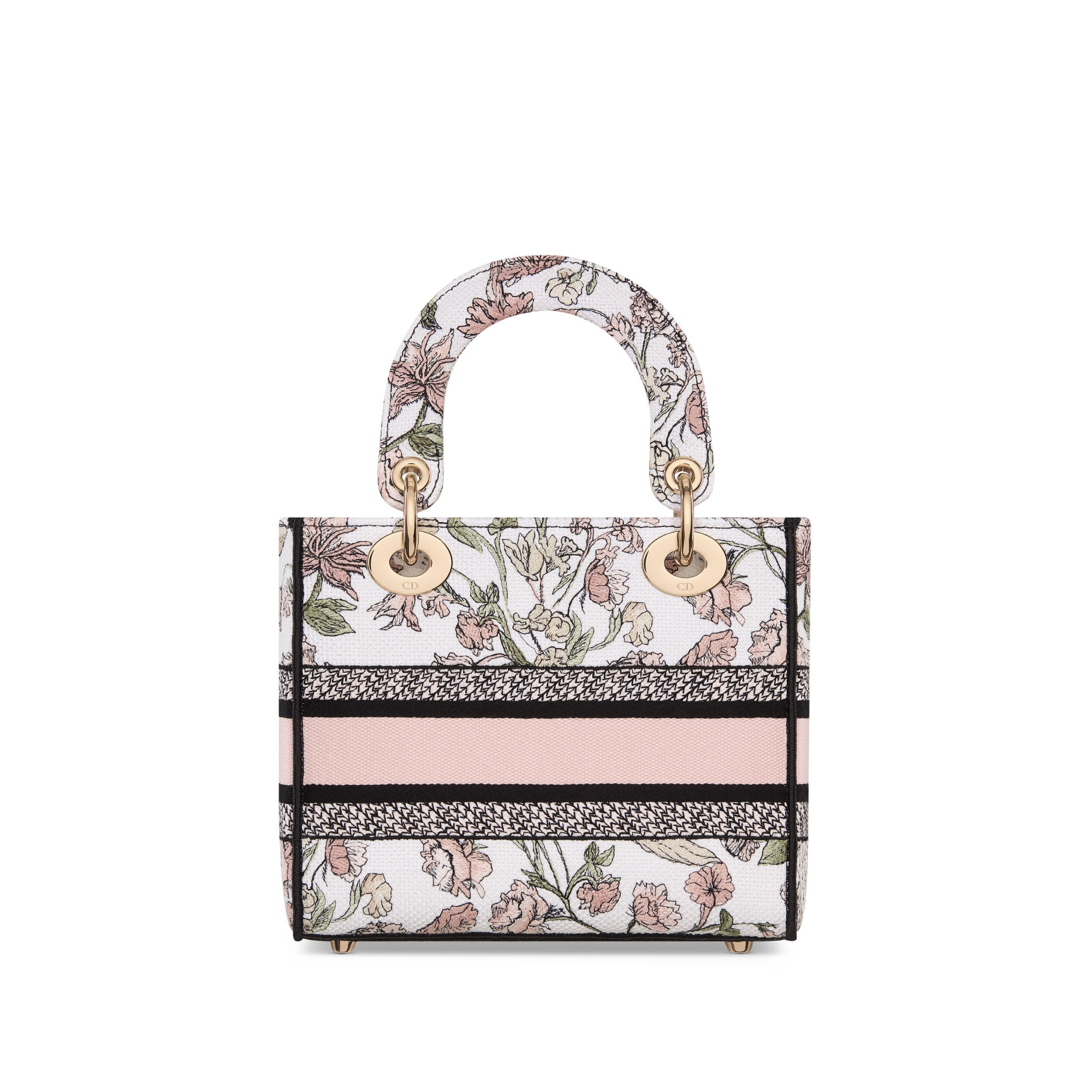 Kleine Lady D-Lite Tasche Millefiori Stickerei in Rosa/mehreren Farben E08
