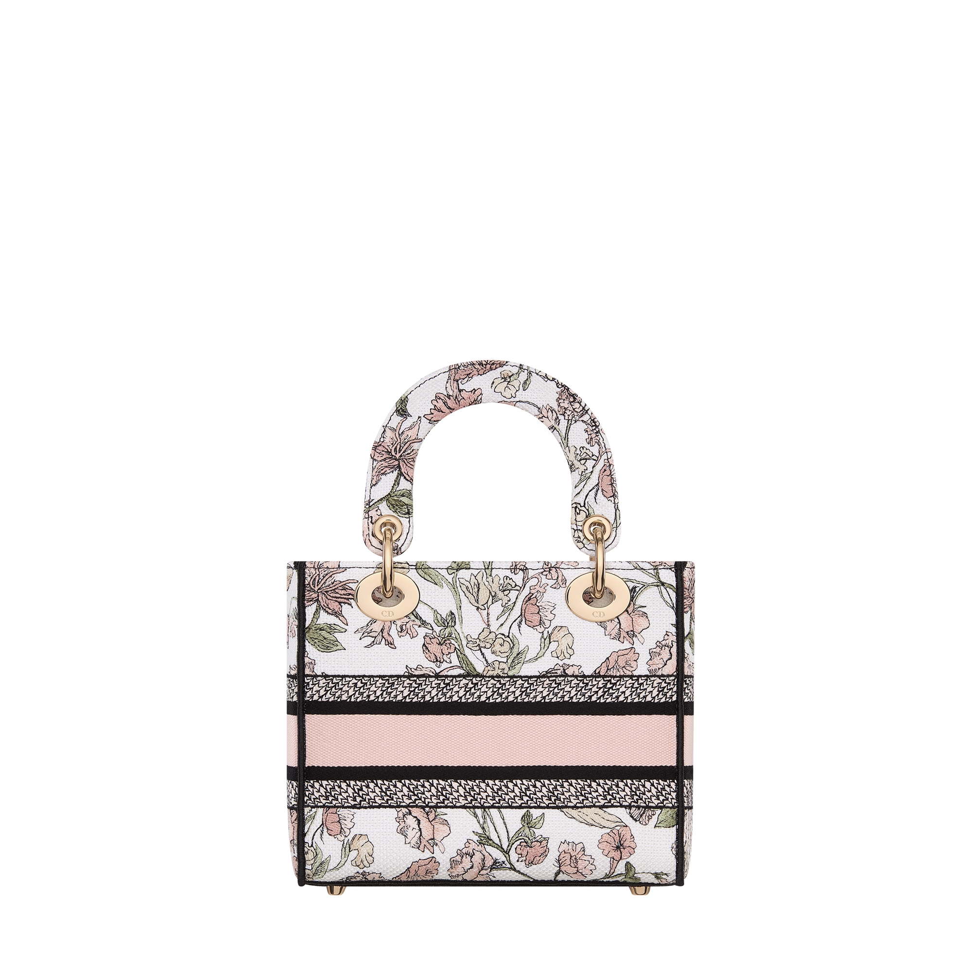 Small Lady D-Lite Bag Pink Multicolor Millefiori Embroidery E08