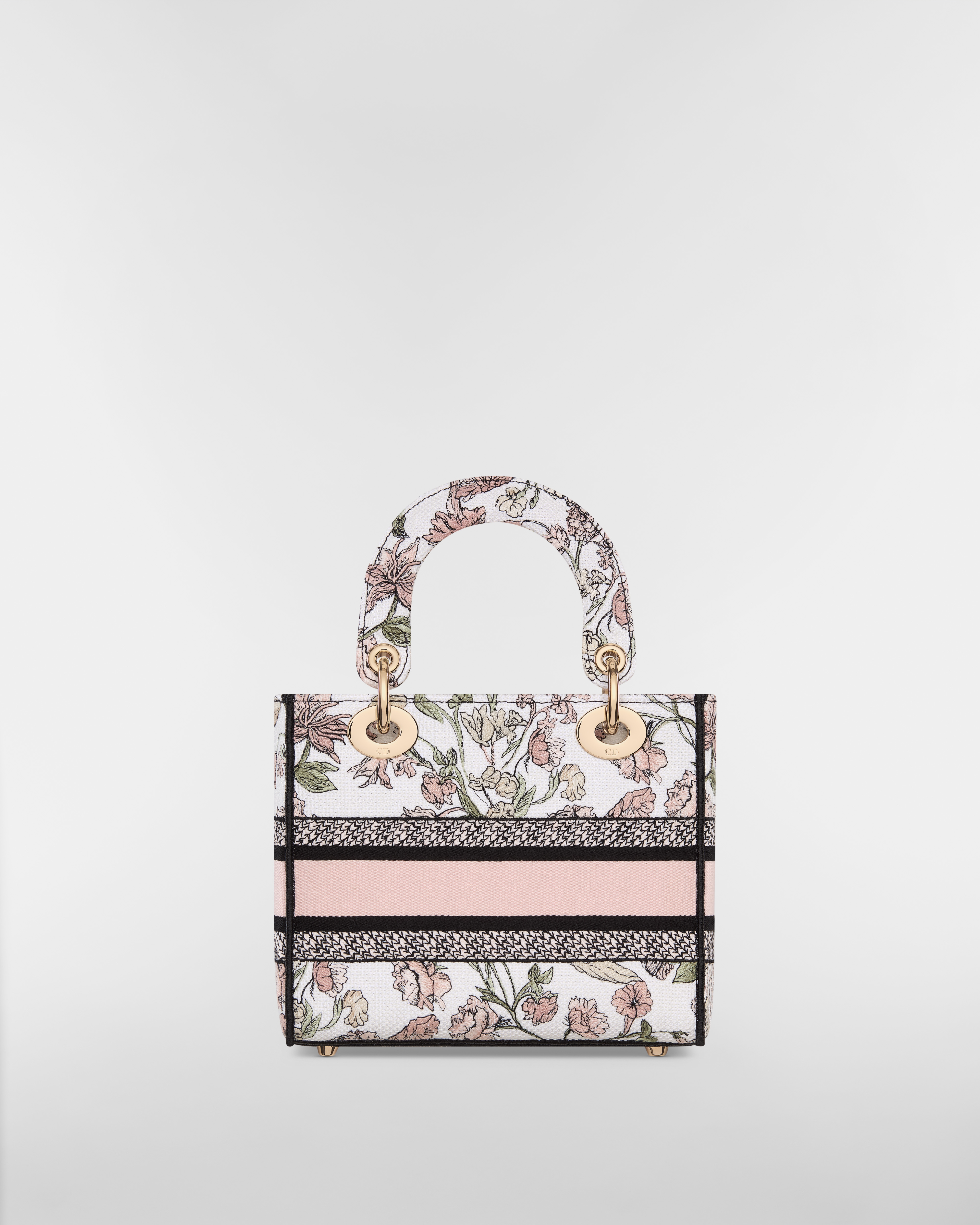 Kleine Lady D-Lite Tasche Millefiori Stickerei in Rosa/mehreren Farben E08