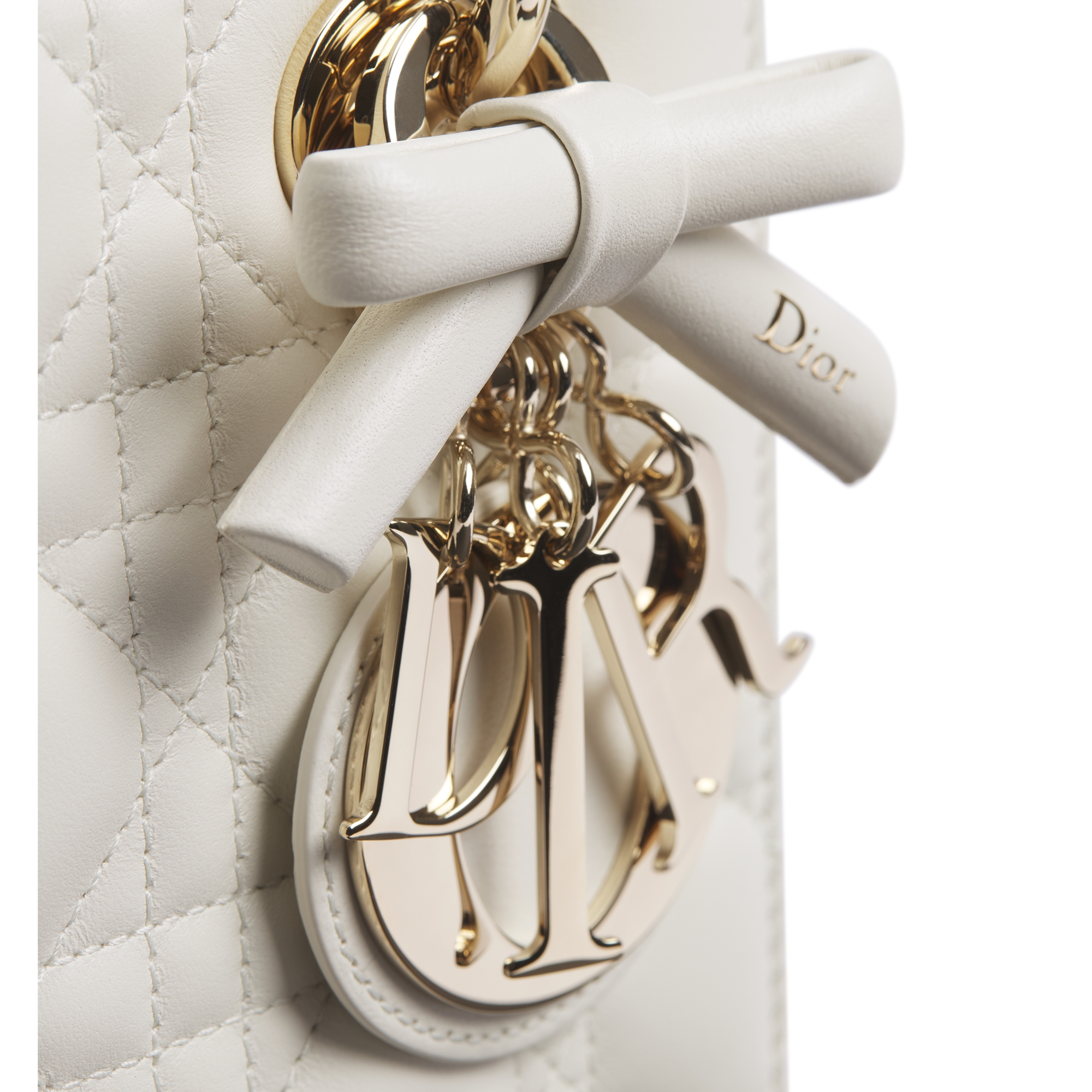 Small Lady Dior Bag with Strap Latte Cannage Lambskin E09