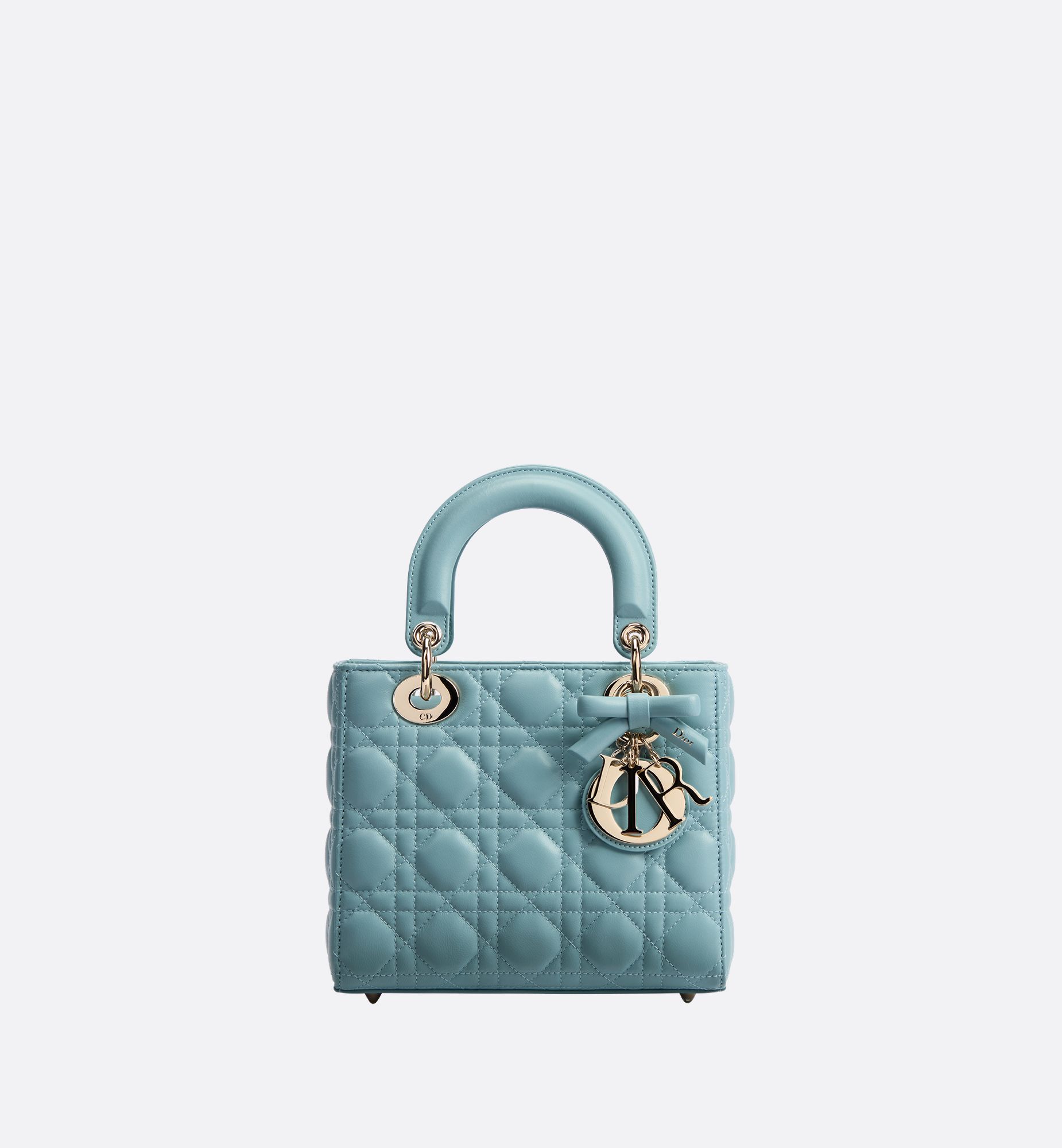 Tourmaline Blue Cannage Lambskin