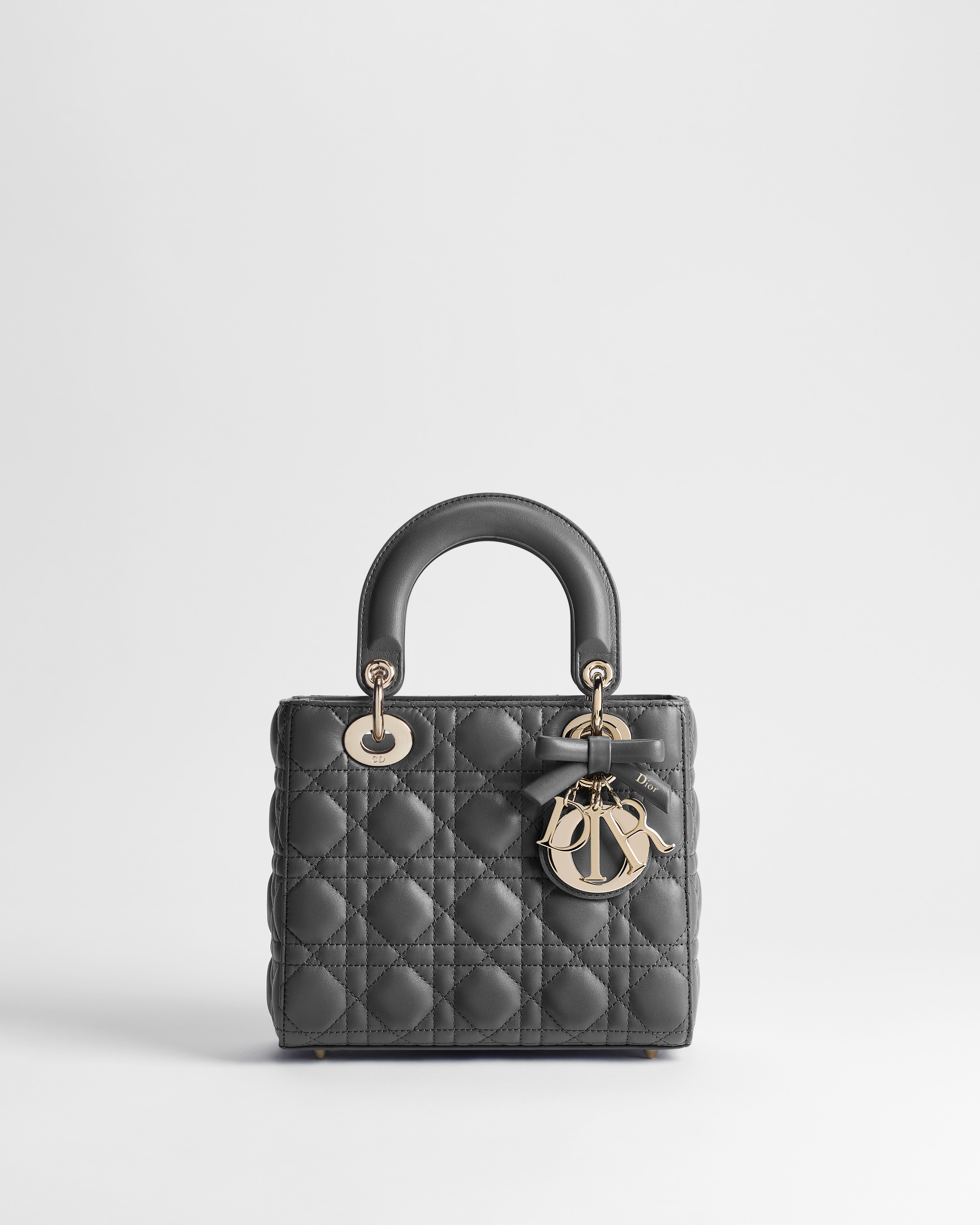Small Lady Dior Bag with Strap Garance Red Cannage Lambskin | DIOR