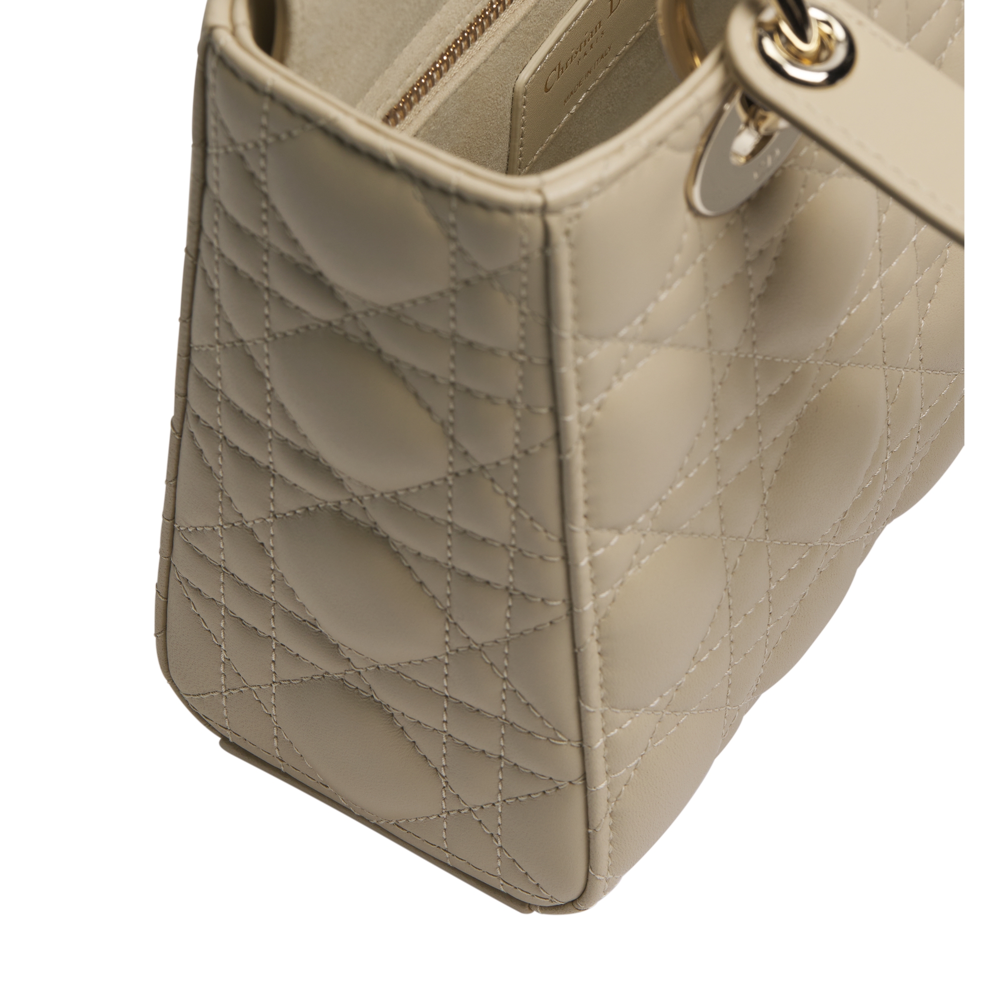 Small Lady Dior Bag with Strap Trench Cannage Lambskin E06