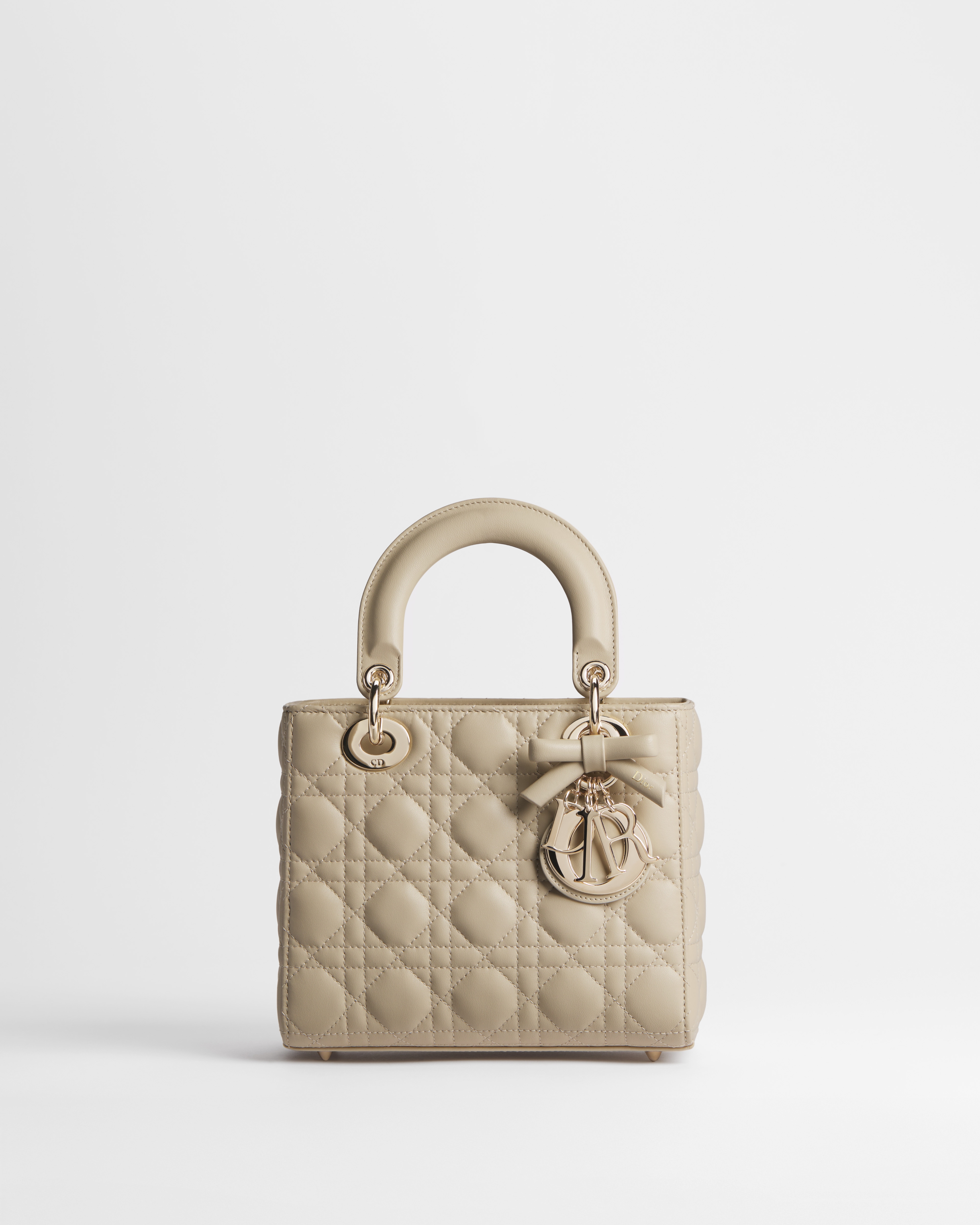 Small Lady Dior Bag with Strap Trench Cannage Lambskin E01