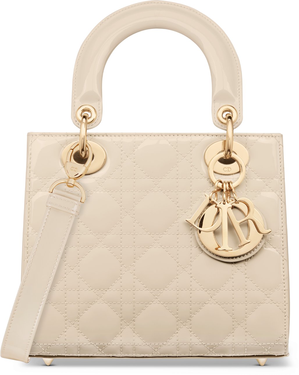Small Lady Dior Bag Black Patent Cannage Calfskin DIOR