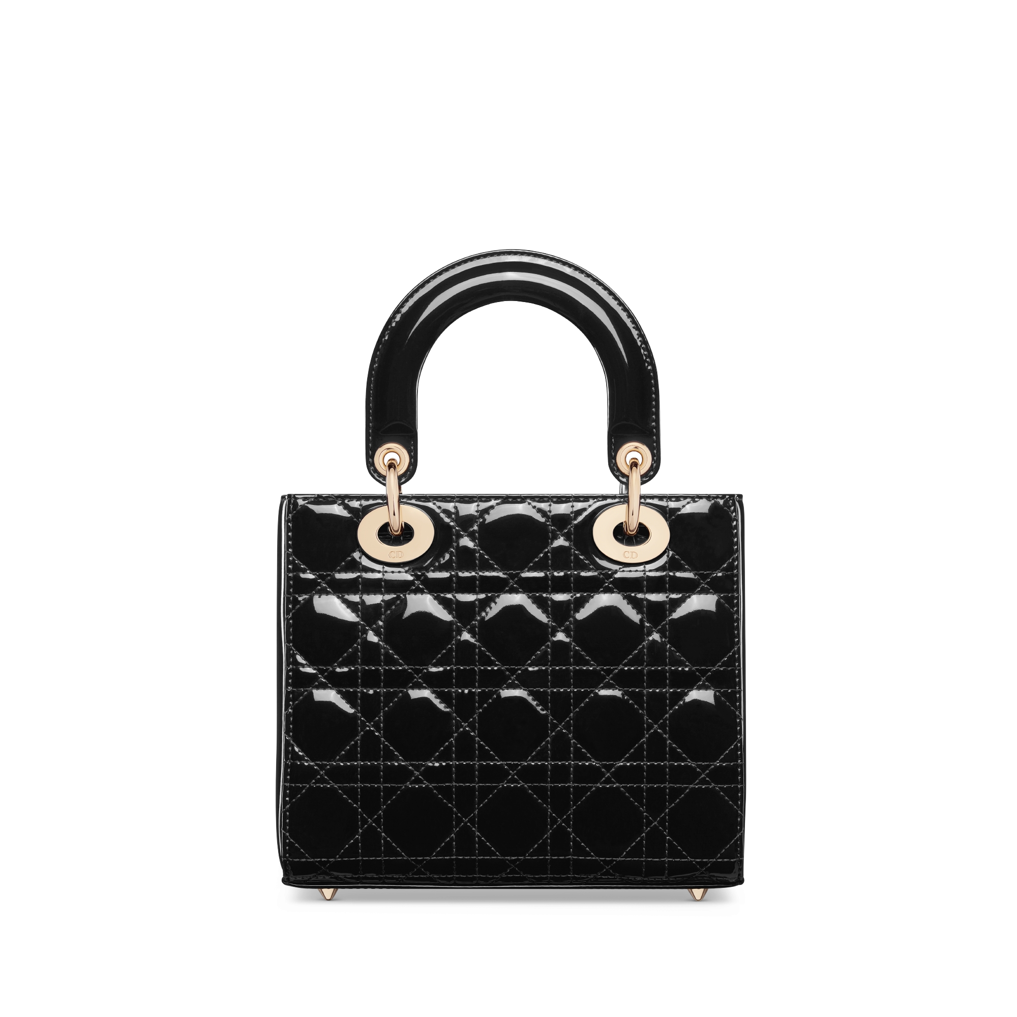 Lady Dior 小型包 黑色漆面 Cannage 籐格紋小牛皮 E08