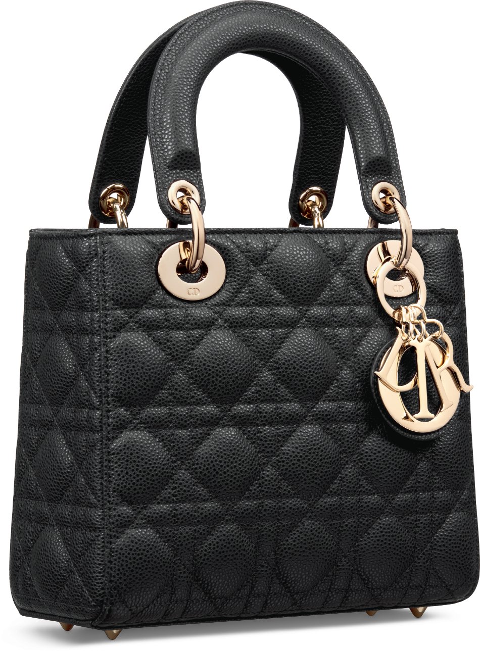 Small Lady Dior Bag Black Cannage Grained Calfskin DIOR