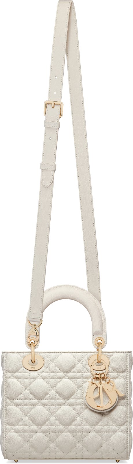 Small Lady Dior Bag Latte Cannage Grained Calfskin DIOR