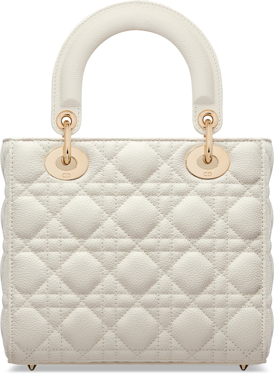 Small Lady Dior Bag Latte Cannage Grained Calfskin DIOR