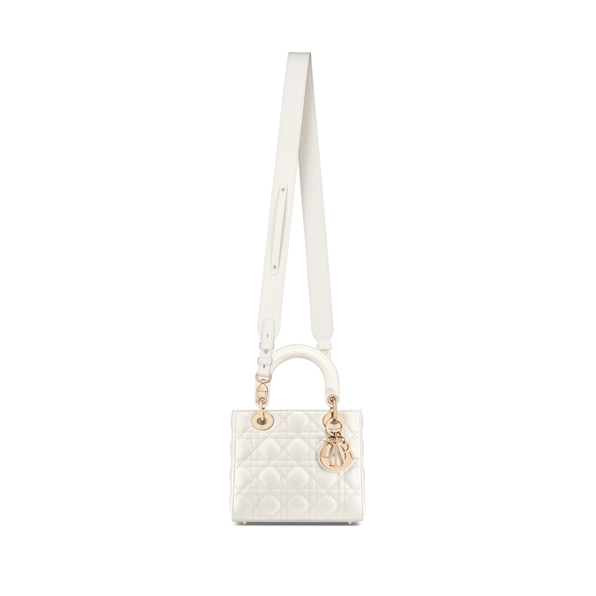 Small Lady Dior My ABCDior Bag Latte Pearlescent Cannage Lambskin | DIOR
