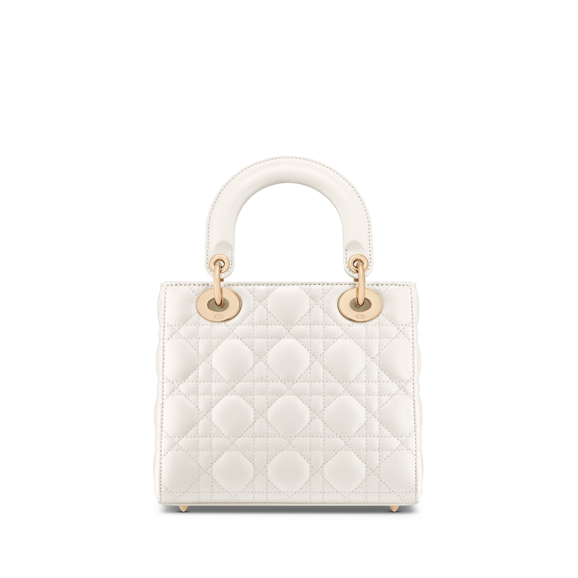 Small Lady Dior My ABCDior Bag Latte Pearlescent Cannage Lambskin | DIOR