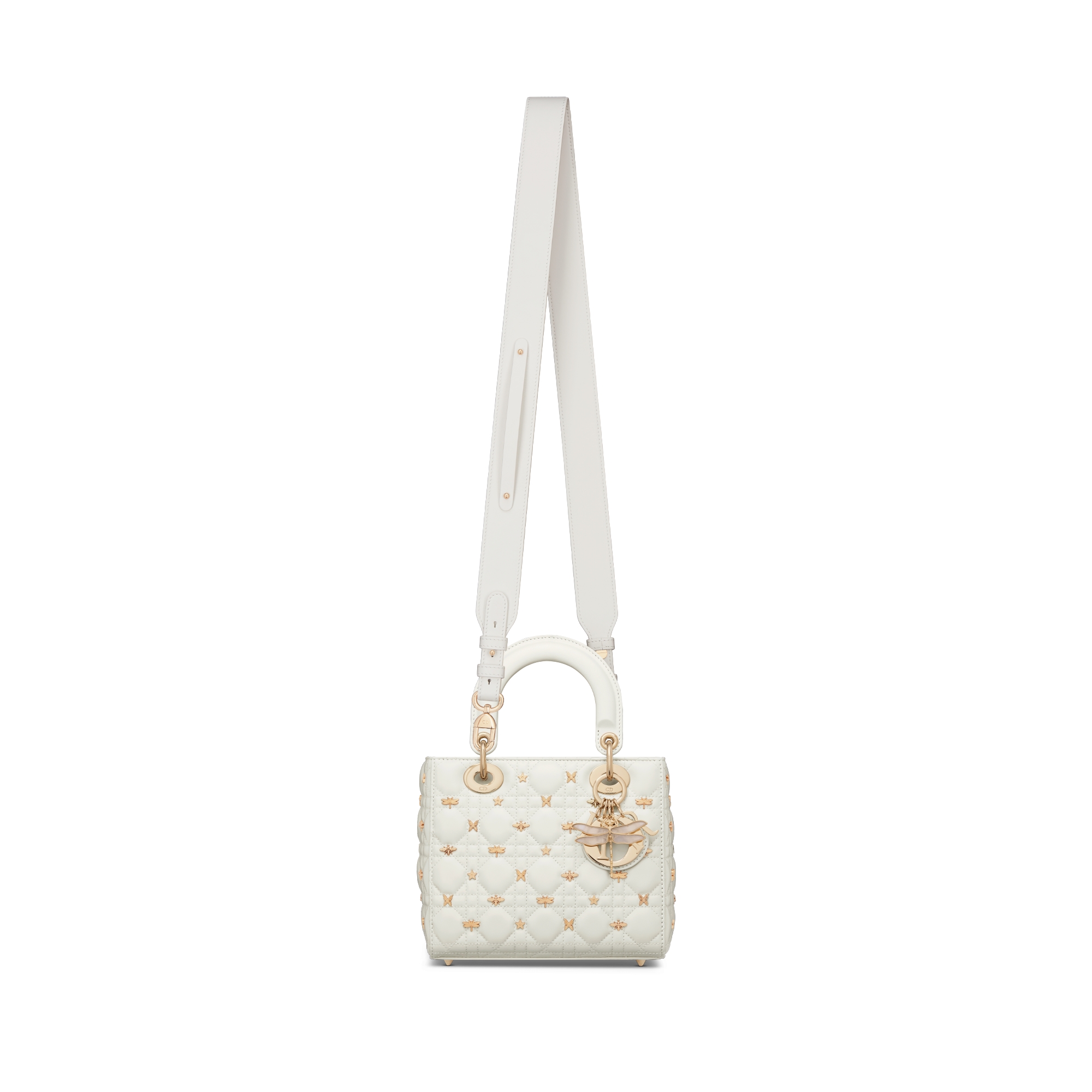 Small Lady Dior My ABCDior Bag Latte Cannage Lambskin with Gold-Finish ...
