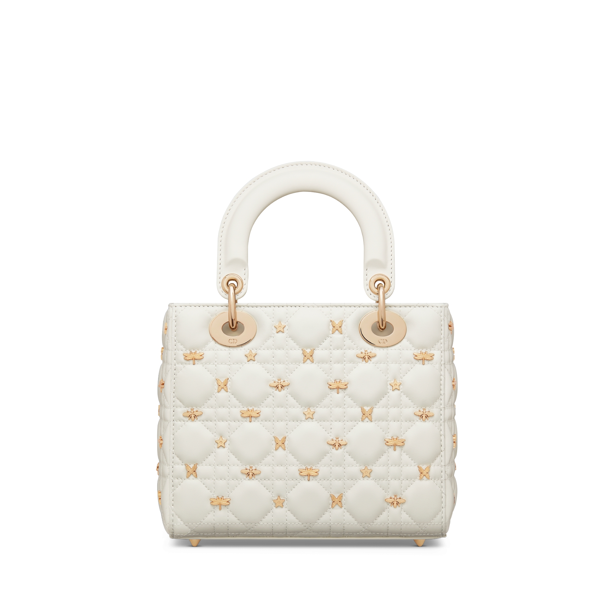 Small Lady Dior My ABCDior Bag Latte Cannage Lambskin with Gold-Finish ...