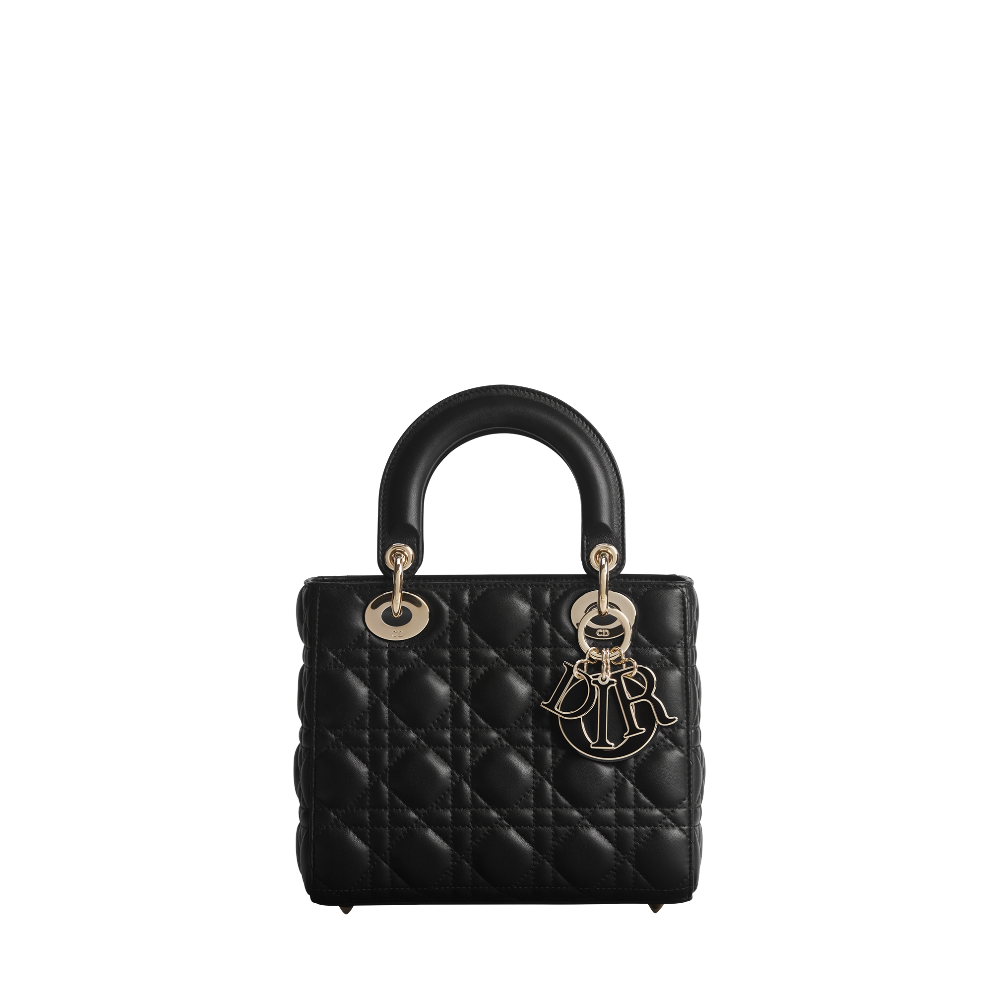 Small Lady Dior My ABCDior Bag Black Cannage Lambskin | DIOR