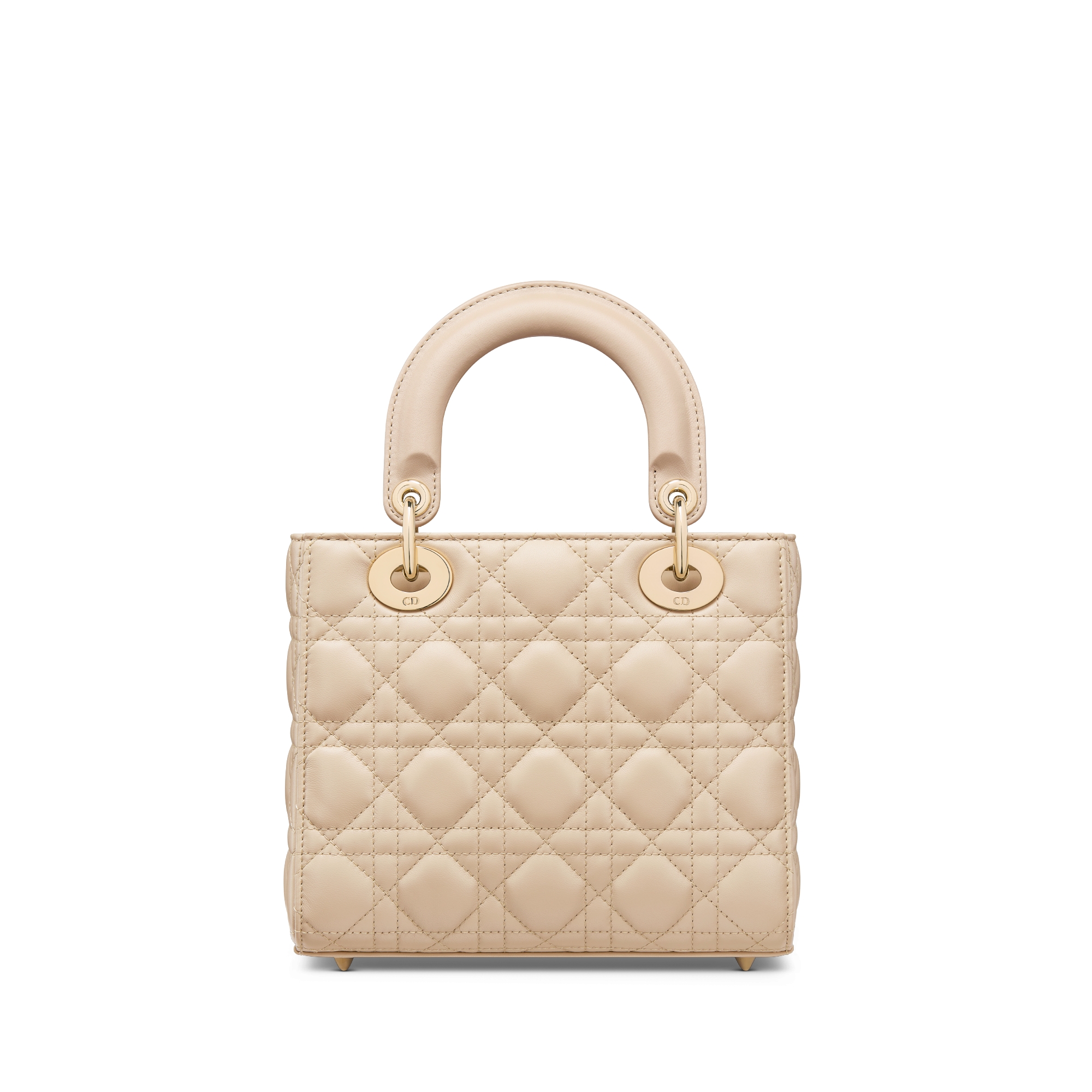 Small Lady Dior My ABCDior Bag Powder Beige Cannage Lambskin | DIOR