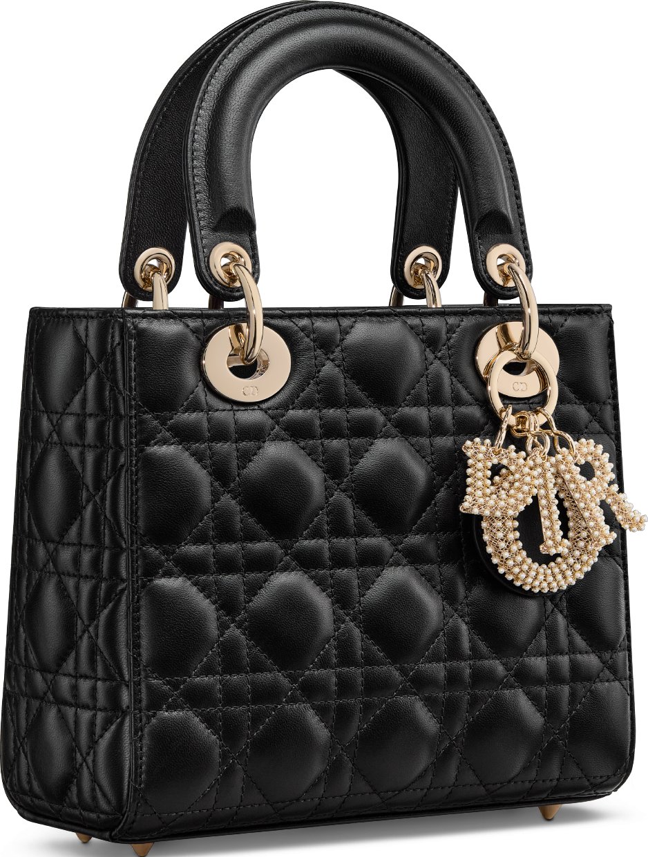 Small Lady Dior My ABCDior Bag Three quarter closed view
