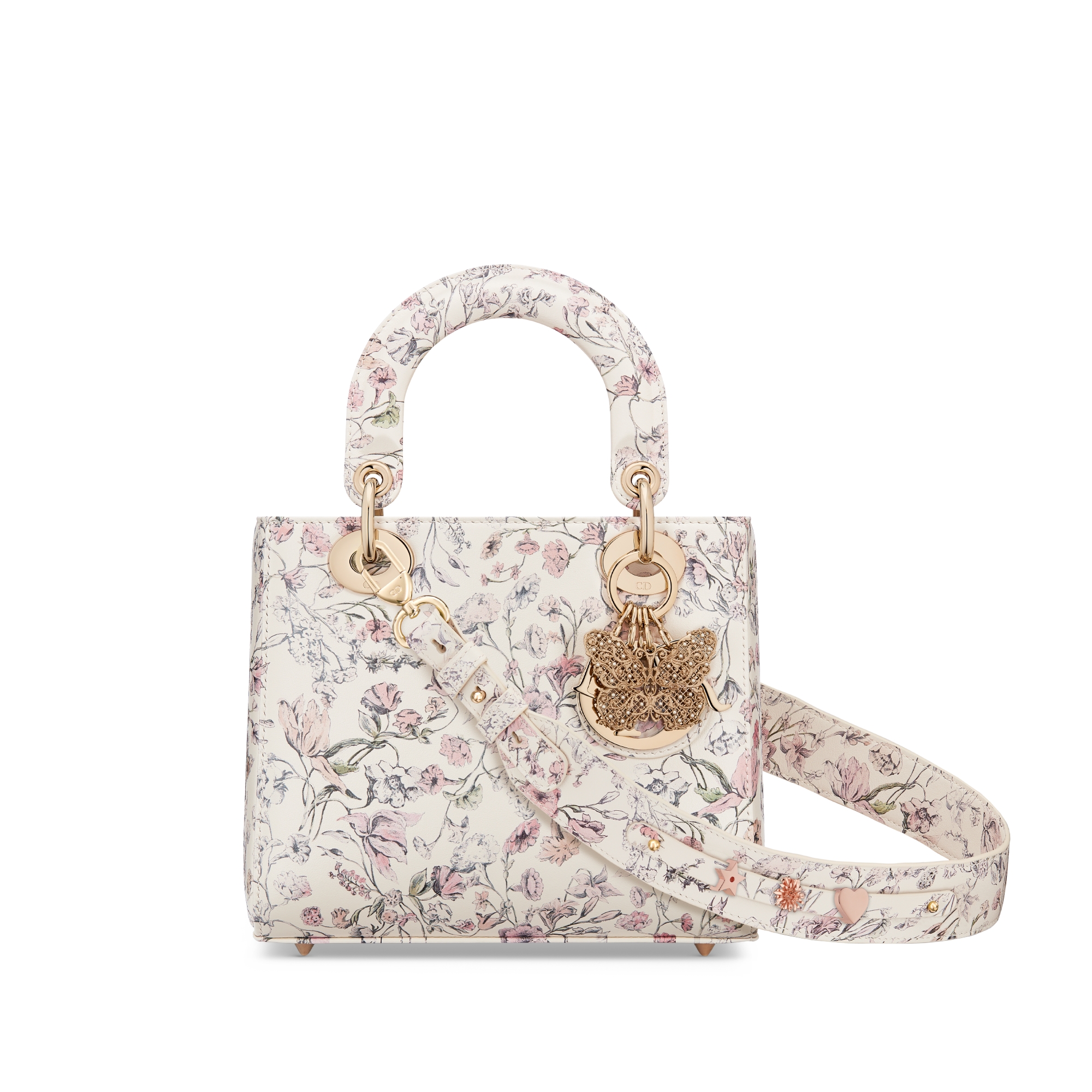 合馬公式アカウント1 A1 Christian Dior レディース Small Lady Dior My ABCDior Bag Pink Multicolor Millefiori Printed