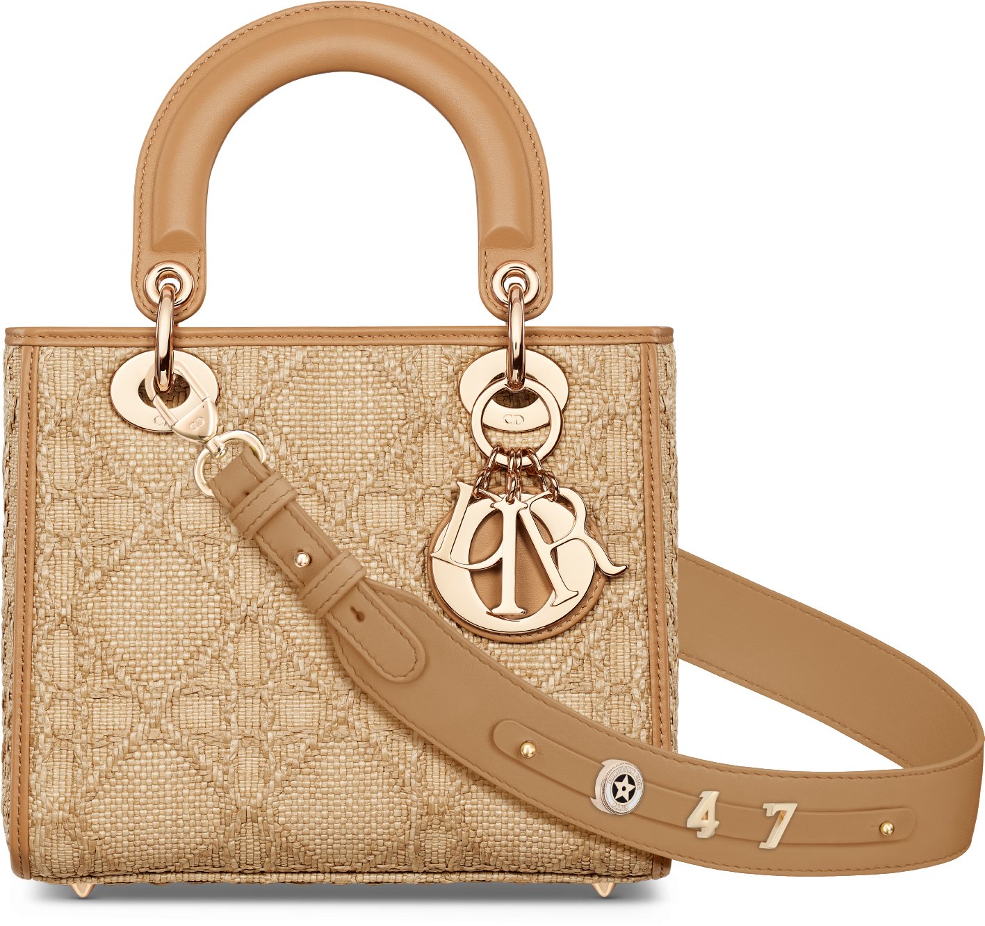 Small Lady Dior My ABCDior Bag Natural Cannage Raffia