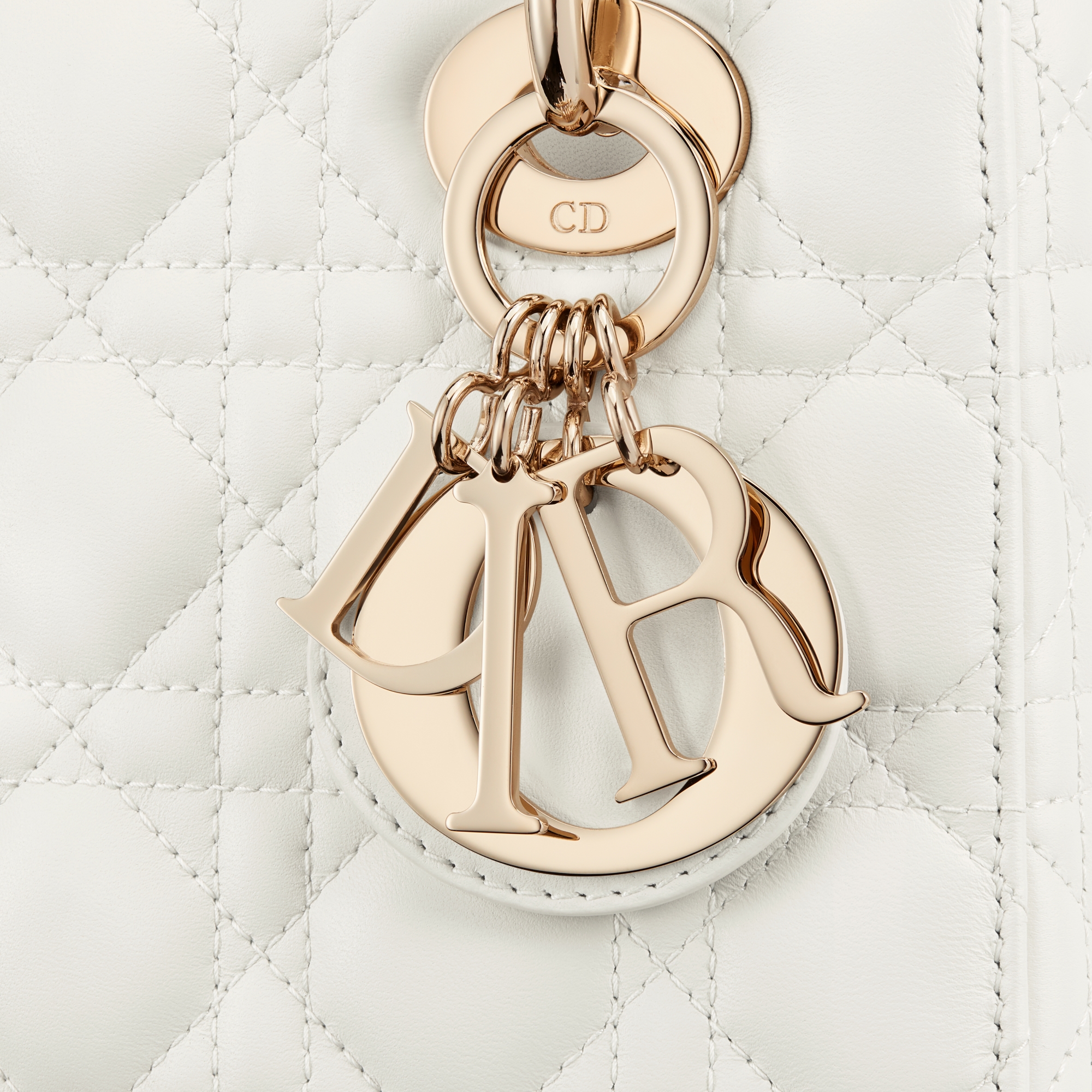 Small Lady Dior My ABCDior Bag Latte Cannage Lambskin E09