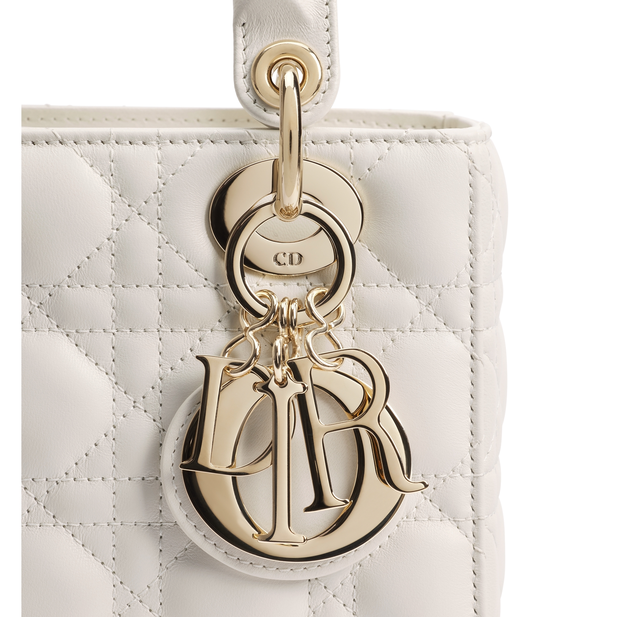 Small Lady Dior My ABCDior Bag Latte Cannage Lambskin E09