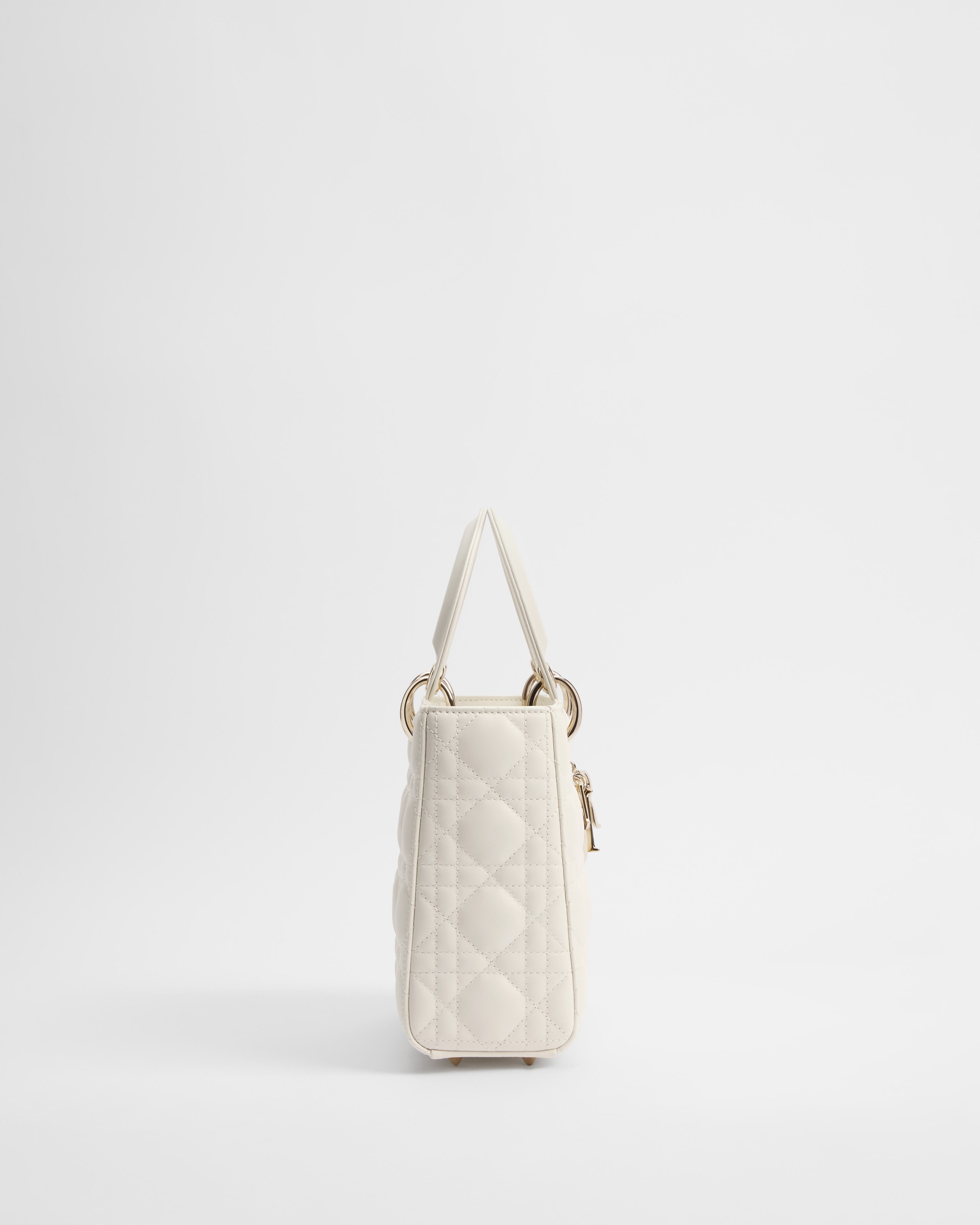 Small Lady Dior My ABCDior Bag Latte Cannage Lambskin E02