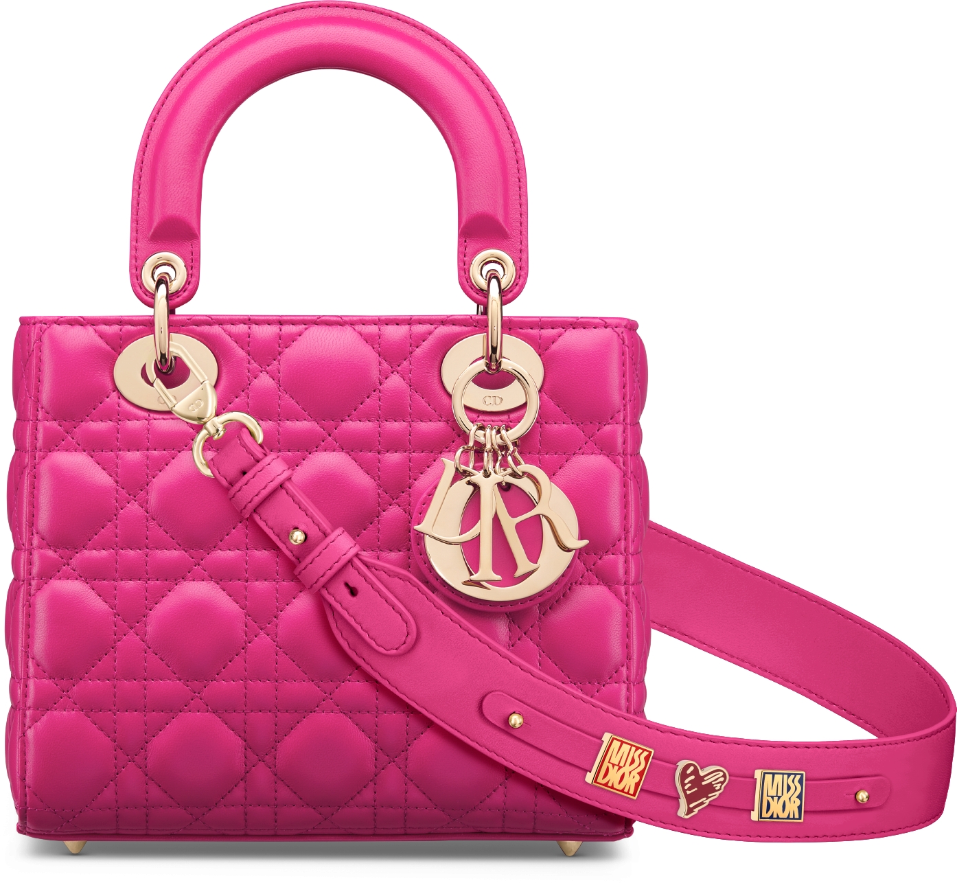 Small Lady Dior My ABCDior Bag Biscuit Cannage Lambskin | DIOR