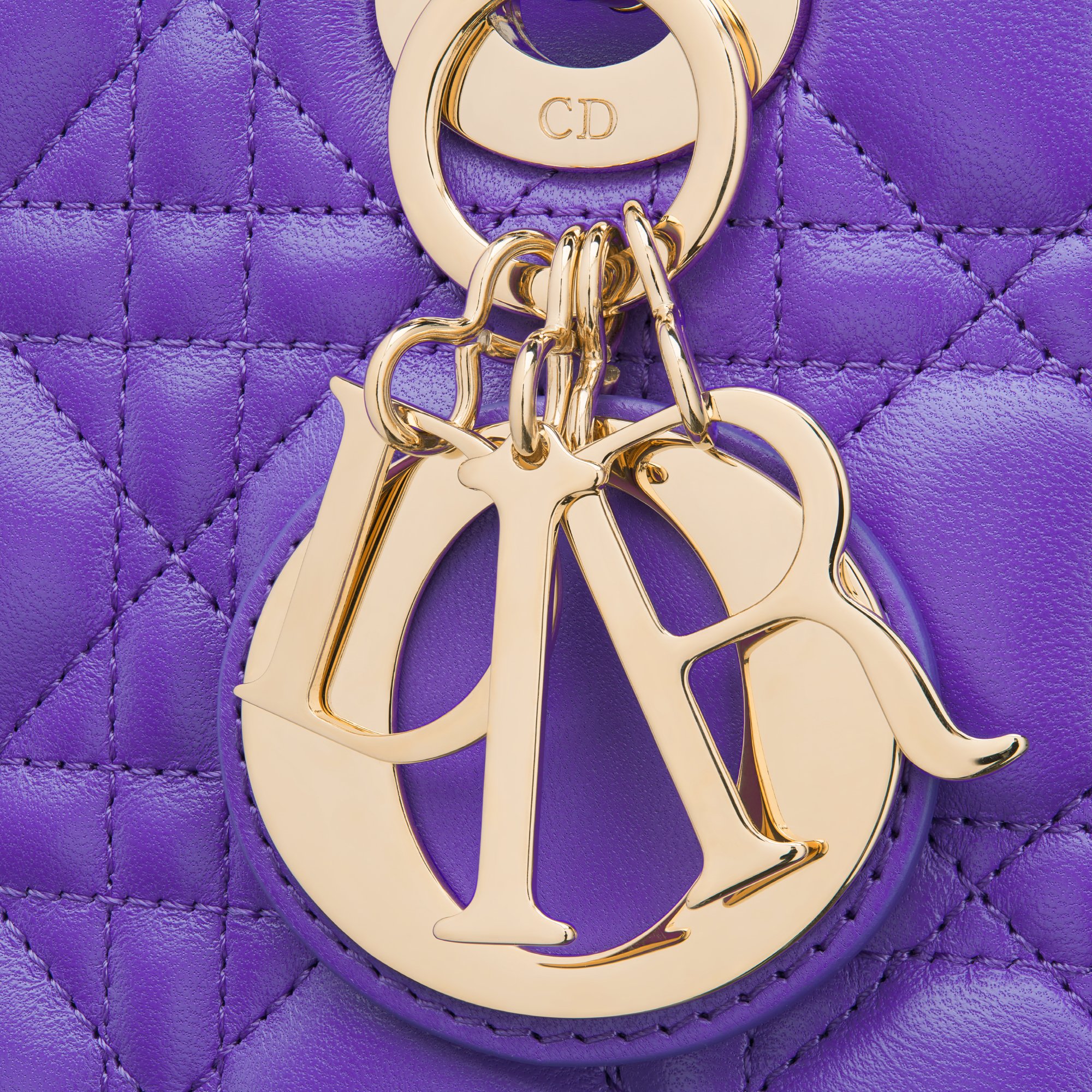 Small Lady Dior My ABCDior Bag Purple Cannage Lambskin DIOR