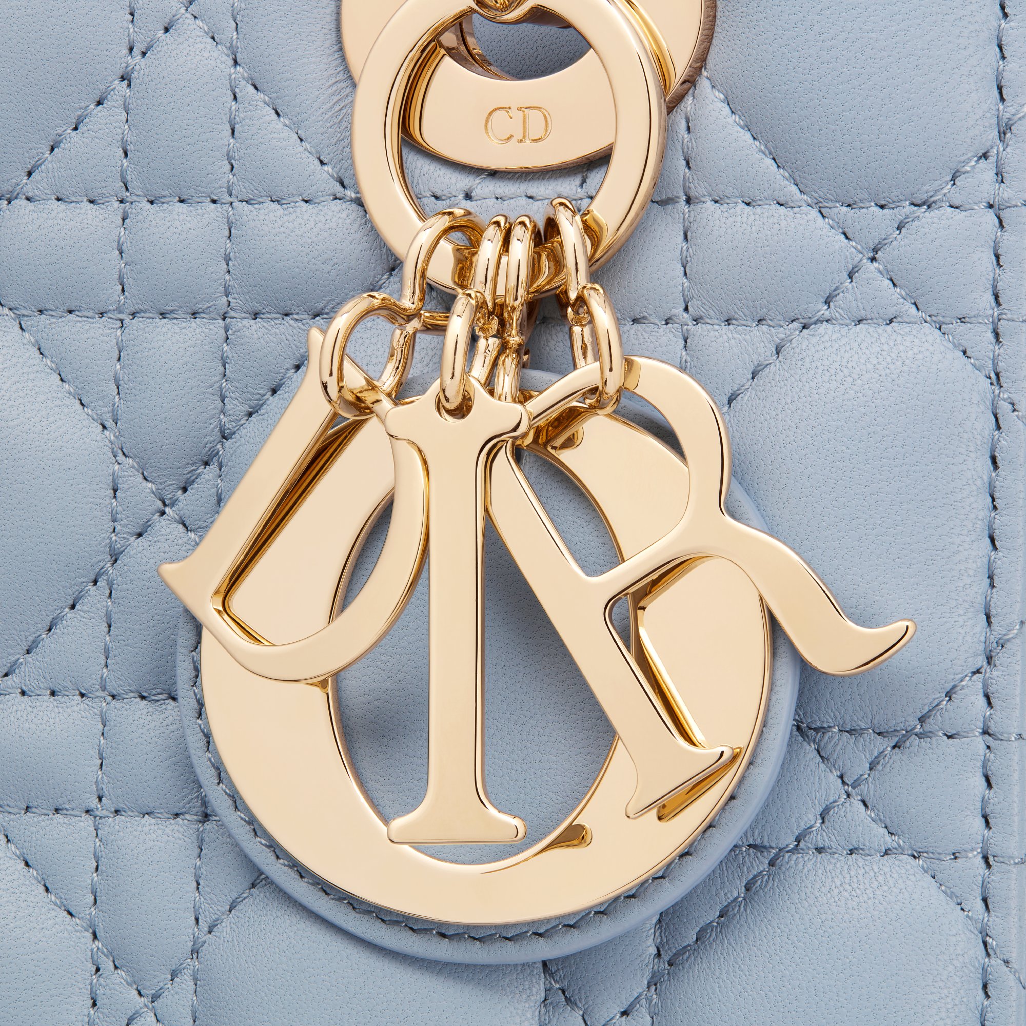Small Lady Dior My ABCDior Bag Pale Blue Cannage Lambskin | DIOR