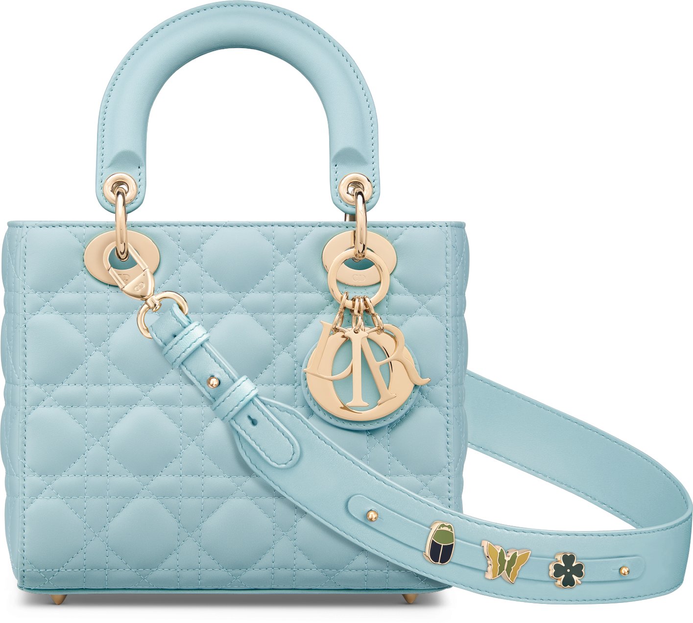 Small Lady Dior My ABCDior Bag Pale Blue Cannage Lambskin DIOR