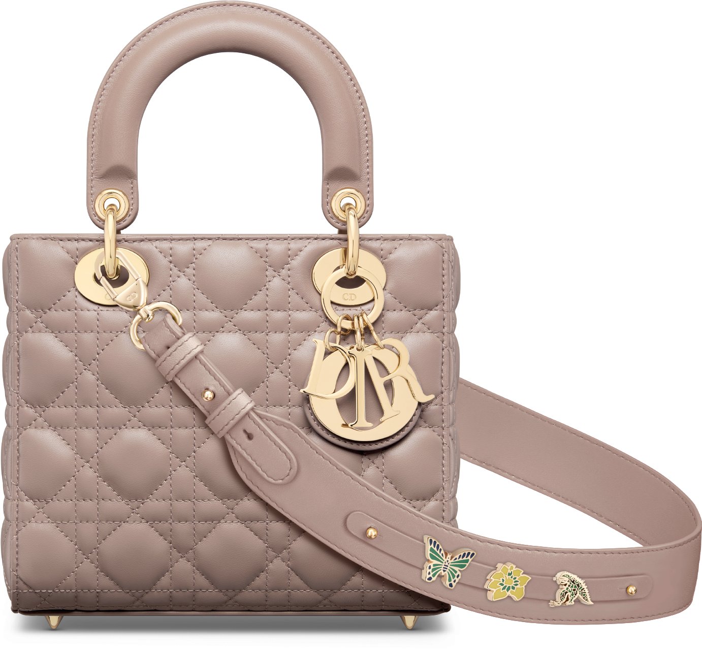 Small Lady Dior My ABCDior Bag Powder Beige Cannage Lambskin DIOR