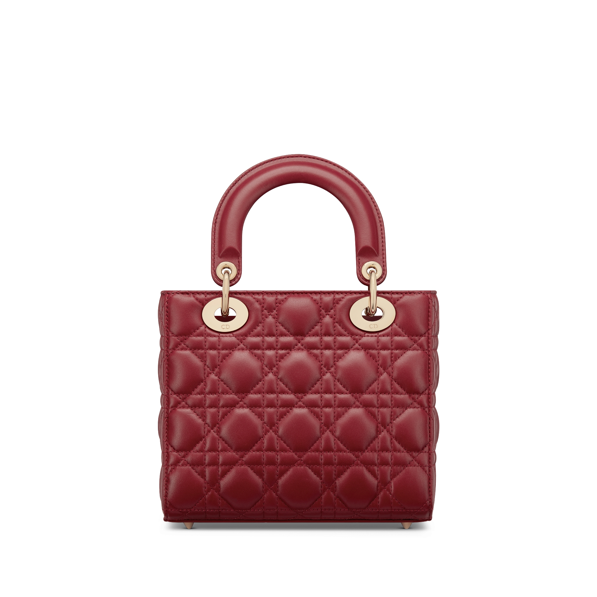 Small Lady Dior My ABCDior Bag Cherry Red Cannage Lambskin E08