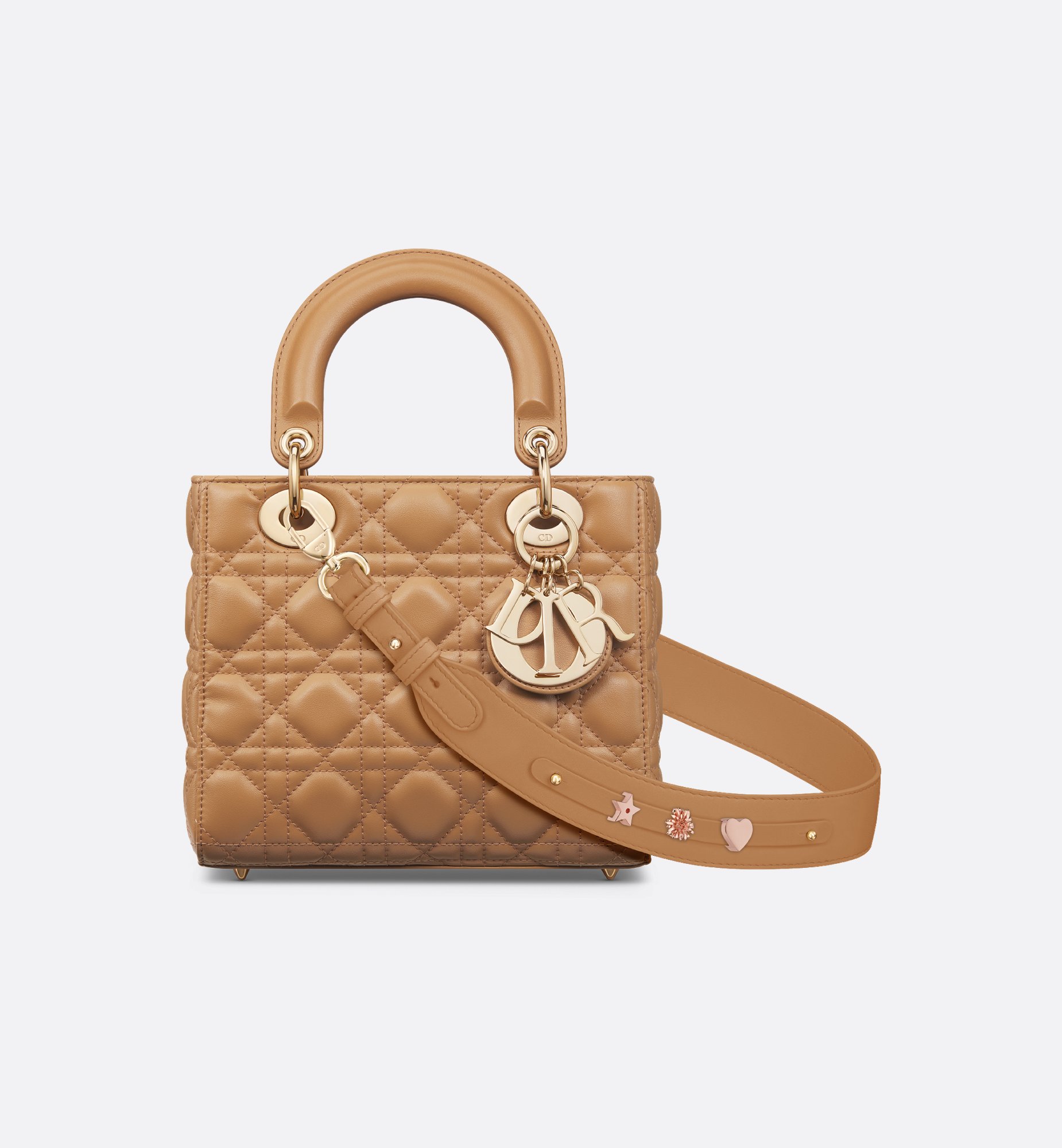 Small Lady Dior My ABCDior Bag Light Gold Tone Cannage Lambskin DIOR Small Lady Dior My ABCDior Bag Light Gold Tone Cannage Lambskin DIOR