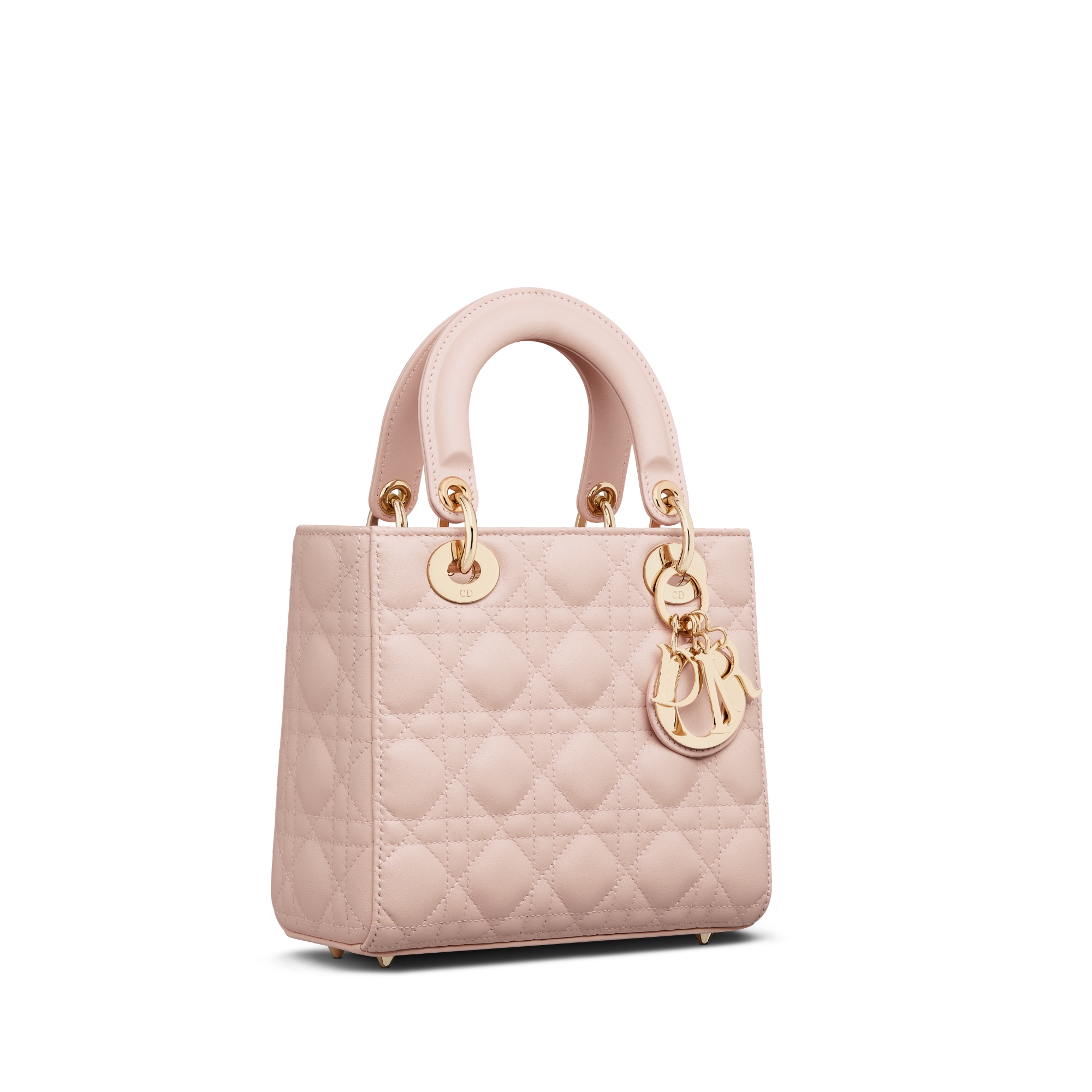 Small Lady Dior My ABCDior Bag Powder Pink Cannage Lambskin E03