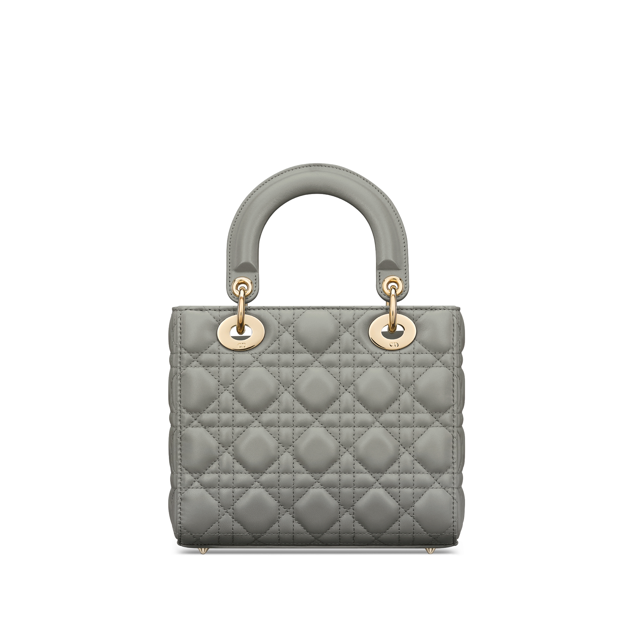 Sac Lady Dior My ABCDior Small Cuir d'agneau Cannage gris Stone E08