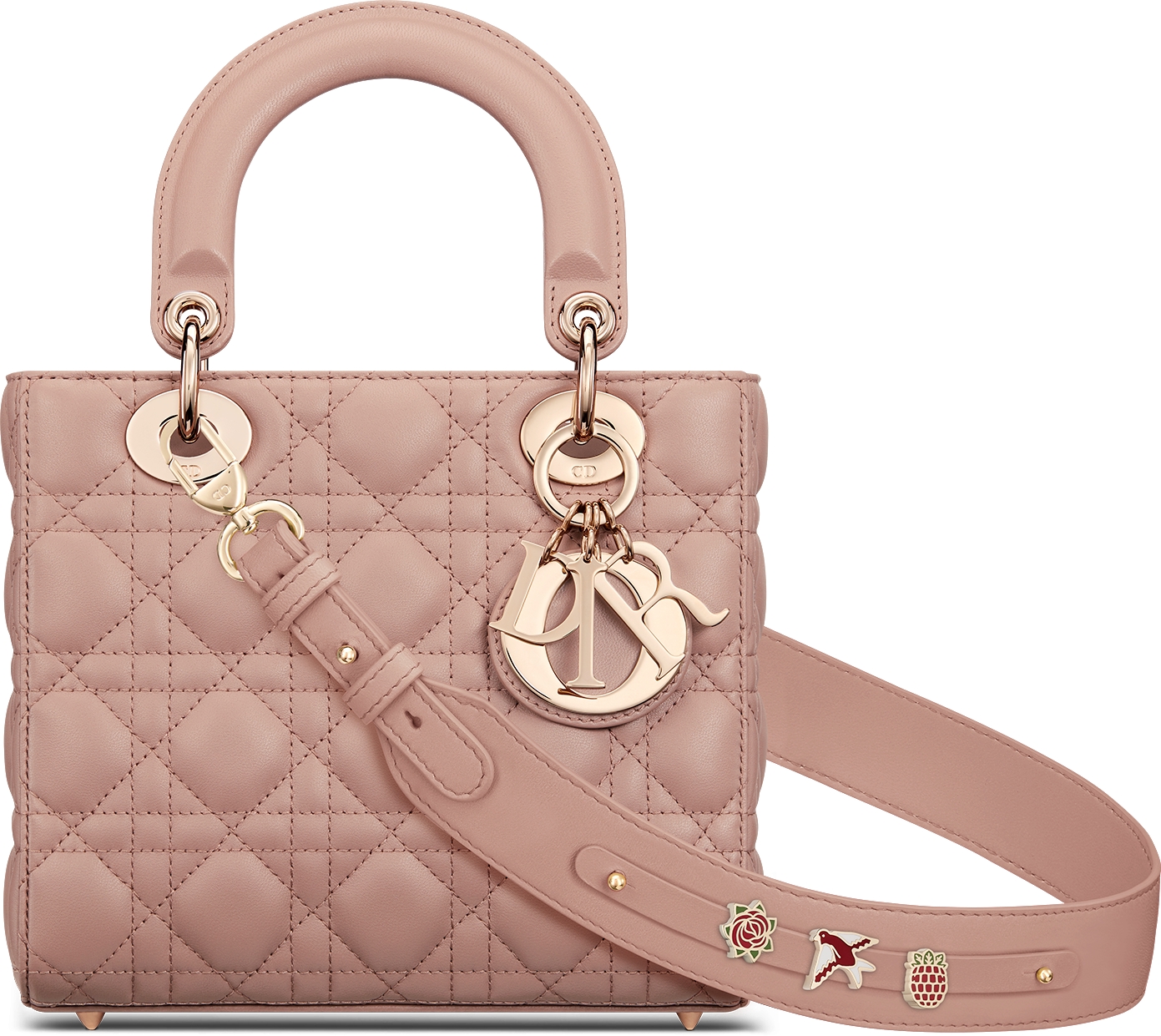 DIOR Small Lady Dior My AbCDior Bag Powder Pink Cannage Lambskin Women