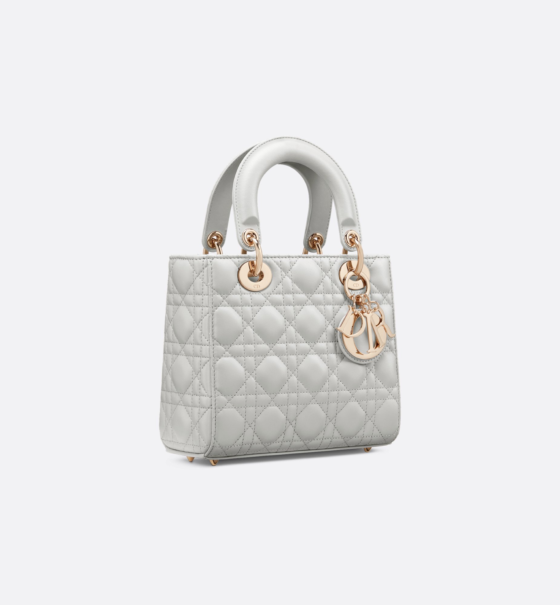 Small Lady Dior My ABCDior Bag Cloud Gray Cannage Lambskin DIOR Small Lady Dior My ABCDior Bag Cloud Gray Cannage Lambskin DIOR