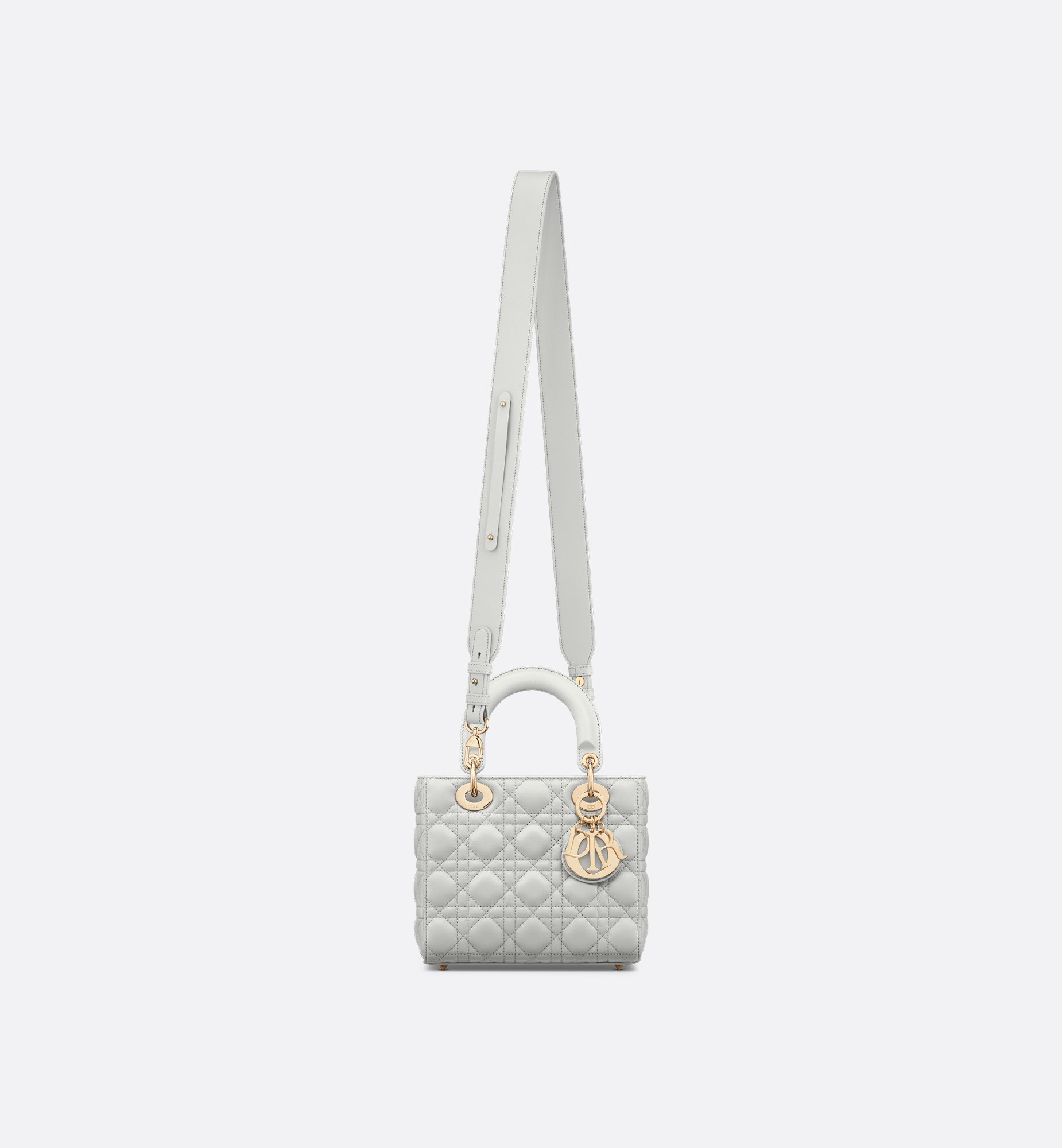 Small Lady Dior My ABCDior Bag Cloud Gray Cannage Lambskin DIOR Small Lady Dior My ABCDior Bag Cloud Gray Cannage Lambskin DIOR