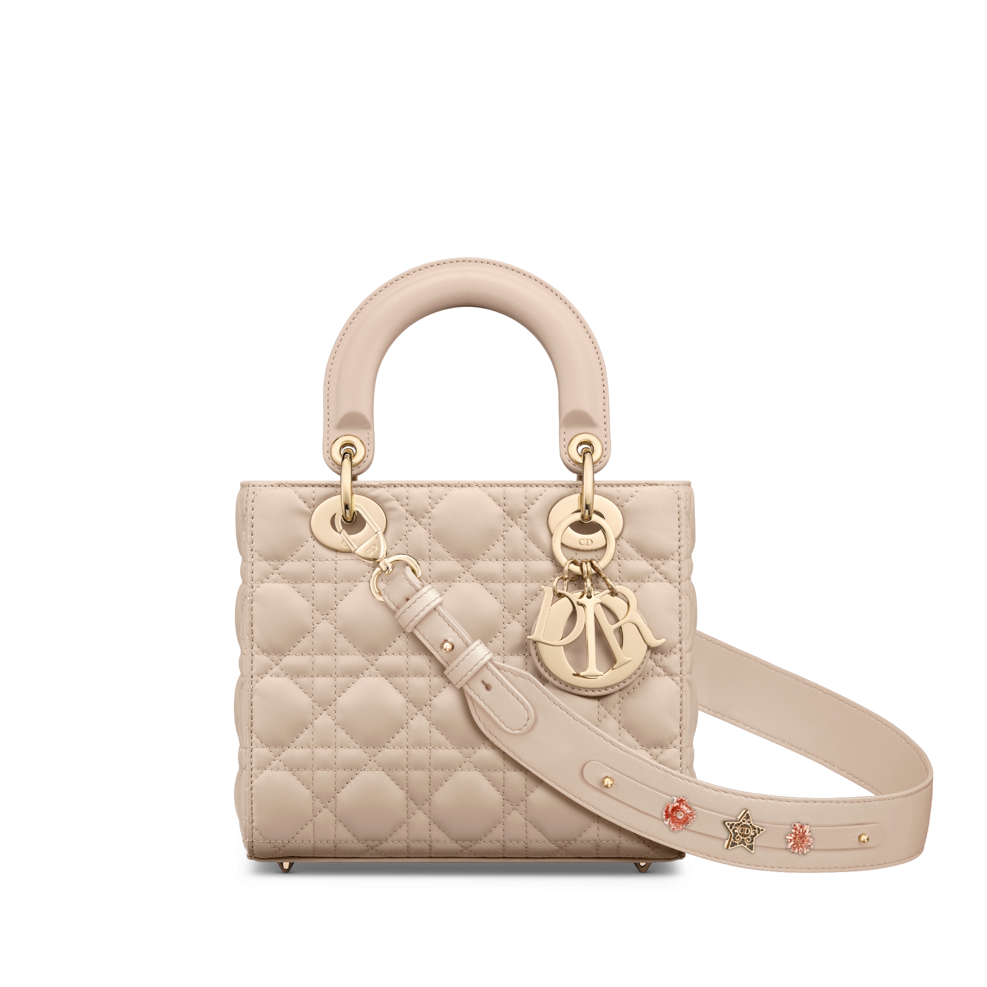 Lady Dior My ABCDior 스몰 백 파우더 베이지 까나쥬 양가죽 E01