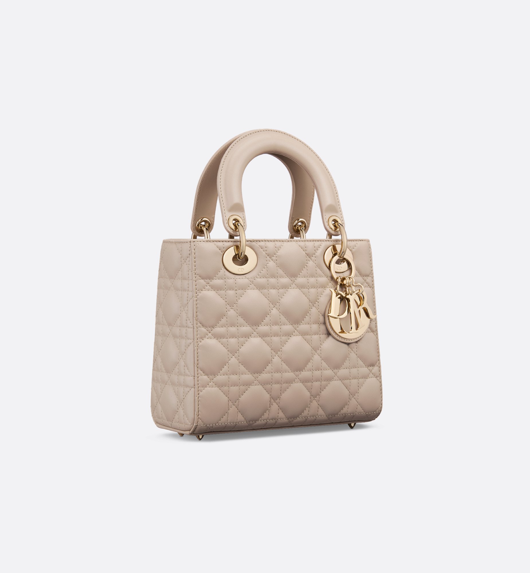 Small Lady Dior My ABCDior Bag Powder Beige Cannage Lambskin DIOR Small Lady Dior My ABCDior Bag Powder Beige Cannage Lambskin DIOR