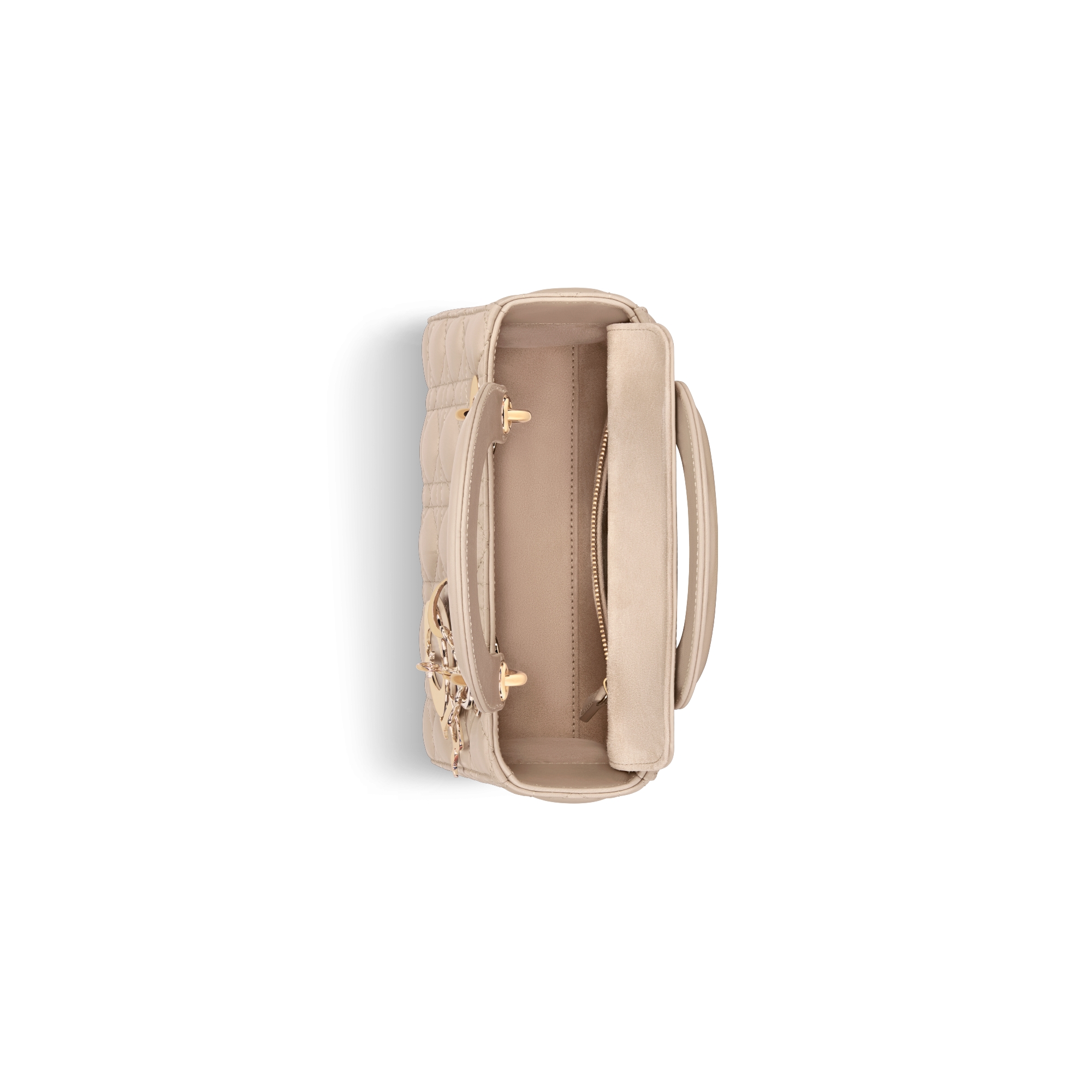 Small Lady Dior My ABCDior Bag Powder Beige Cannage Lambskin E06