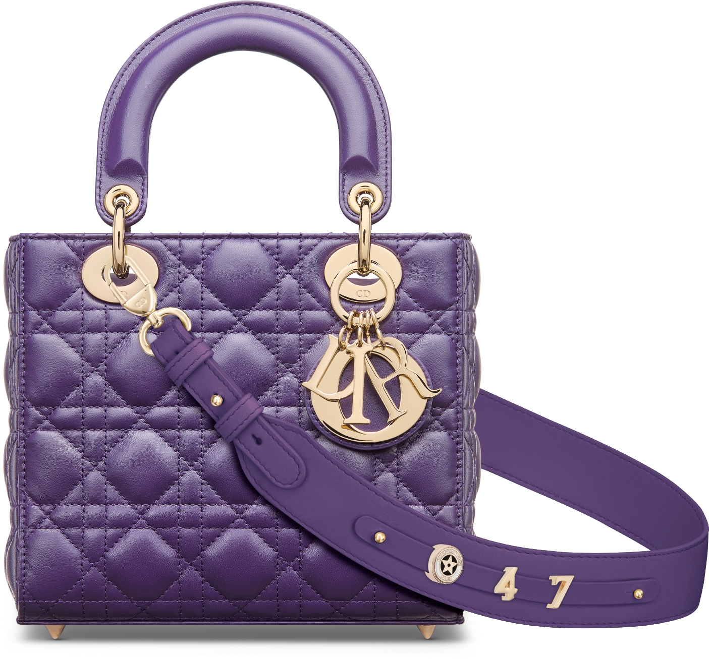 Small Lady Dior My ABCDior Bag Purple Cannage Lambskin DIOR