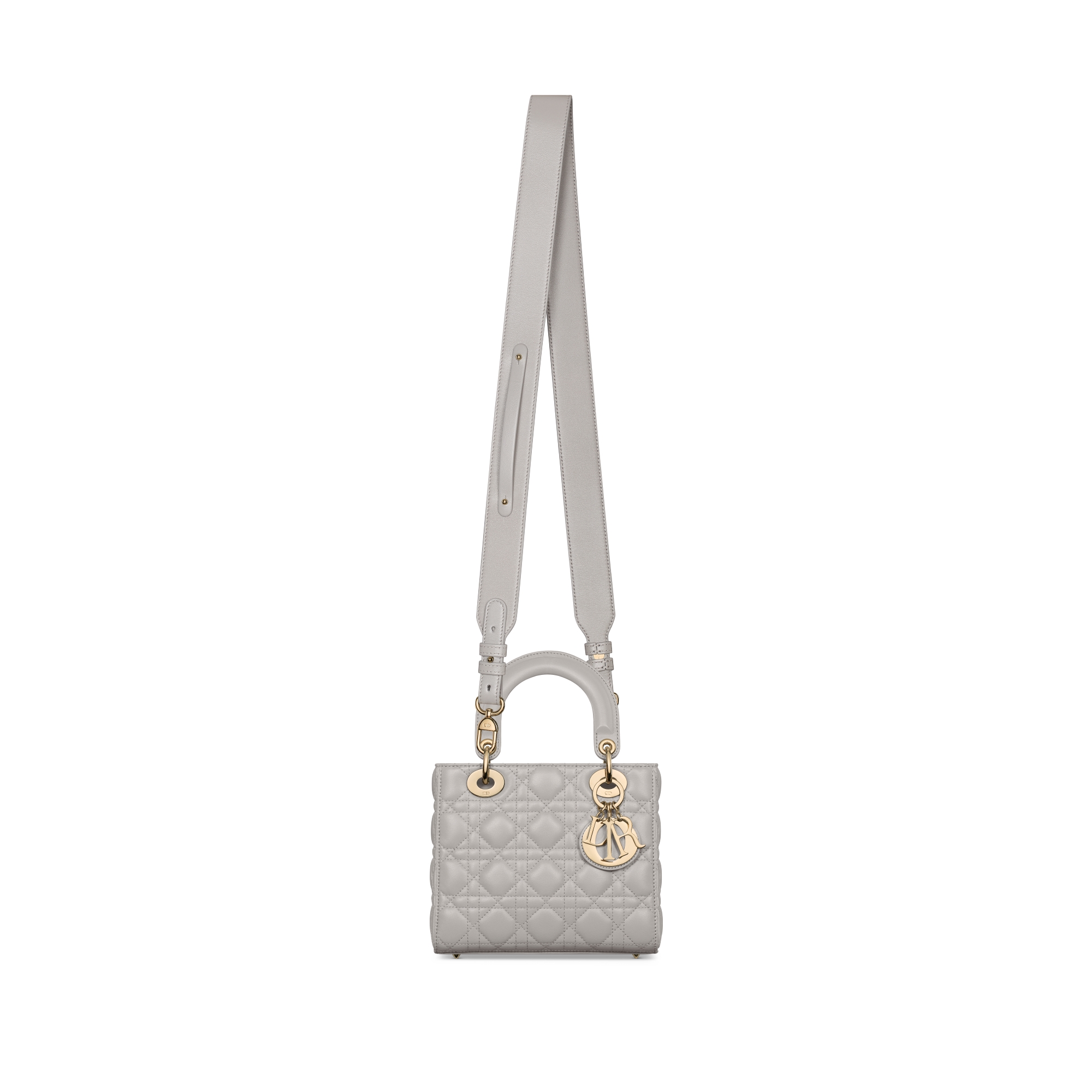 Small Lady Dior My ABCDior Bag Gray Cannage Lambskin E07